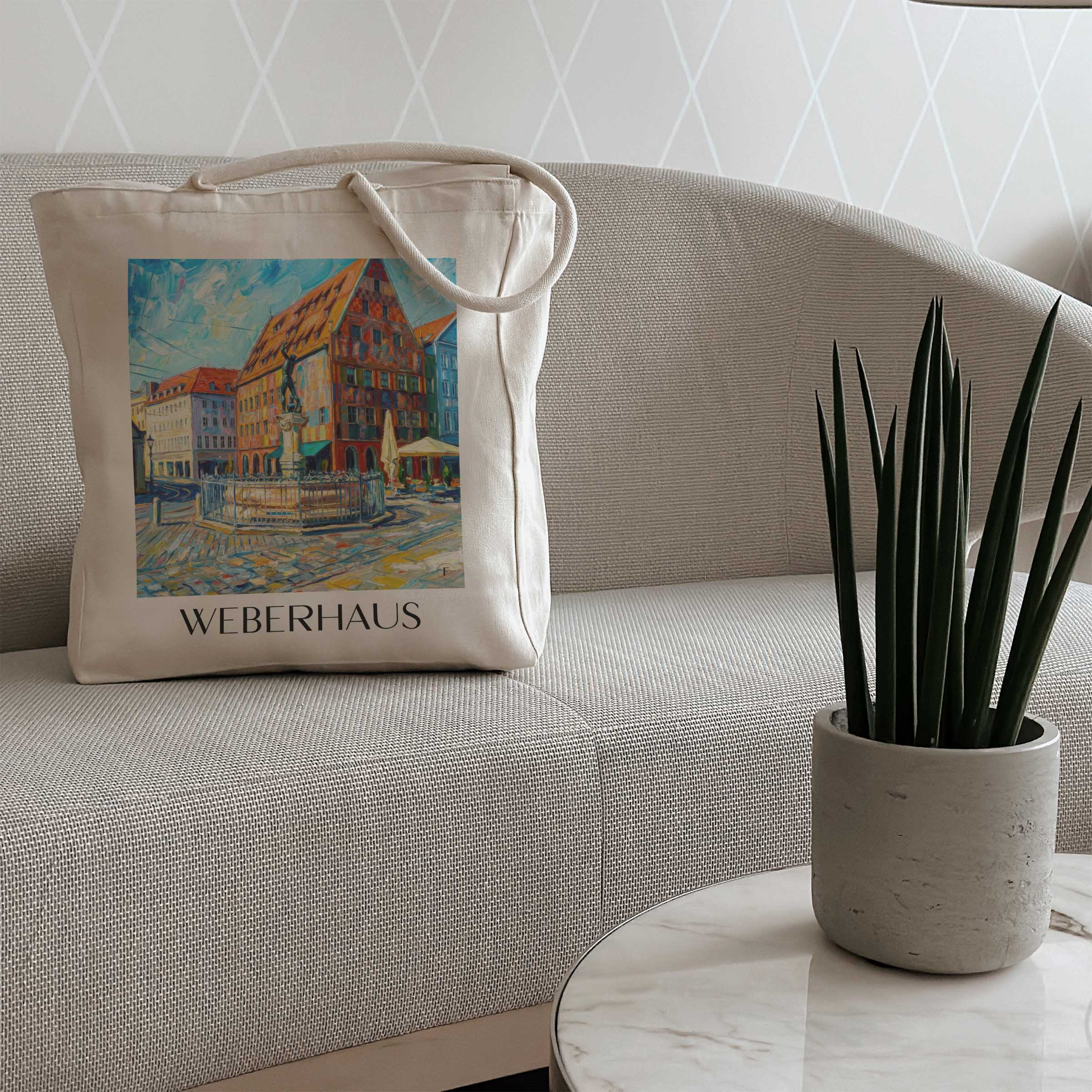 weberhaus-augsburg-deutschland-einkaufstasche-oil-painting-oelgemaelde