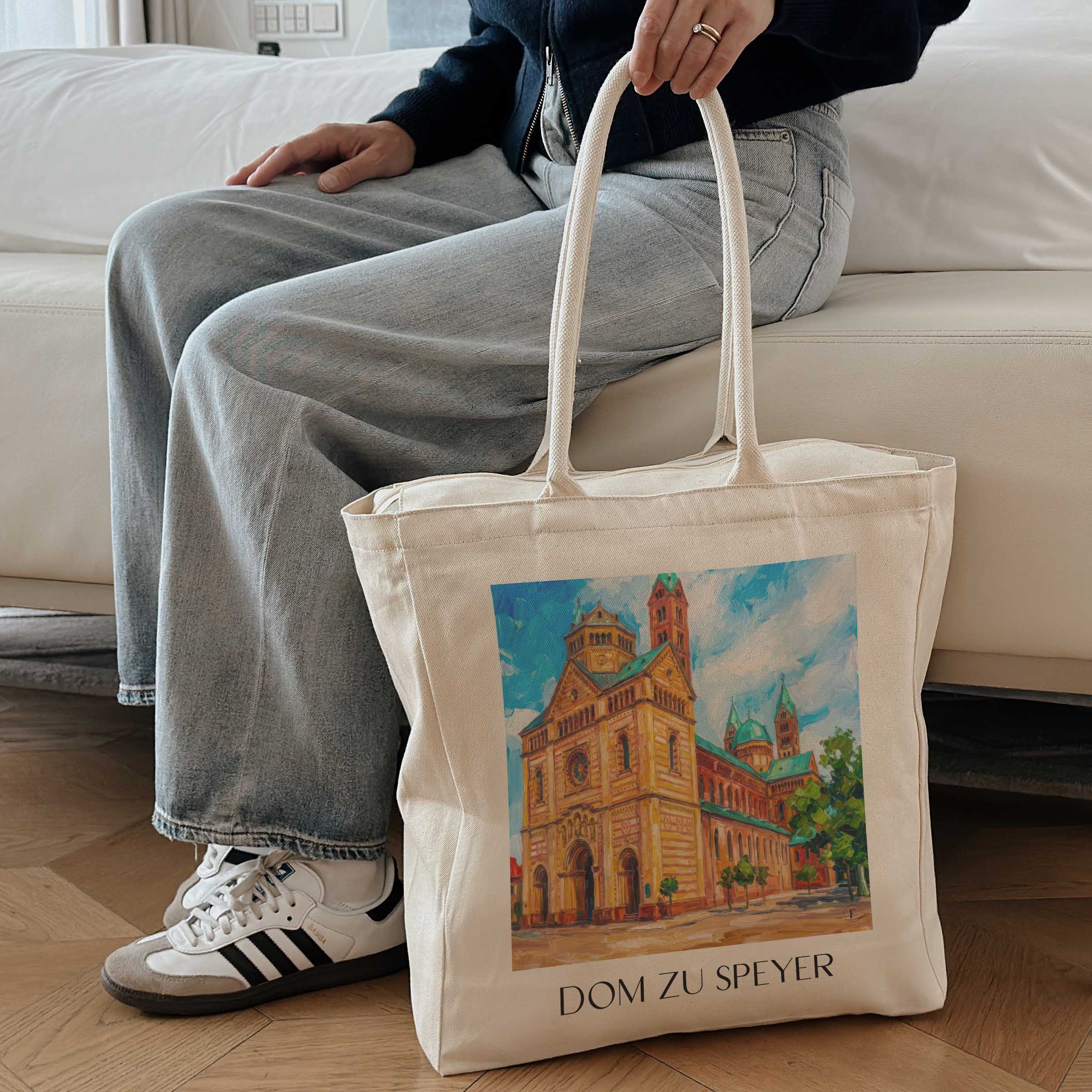 dom-zu-speyer-rheinland-pfalz-deutschland-einkaufstasche-oil-painting-oelgemaelde