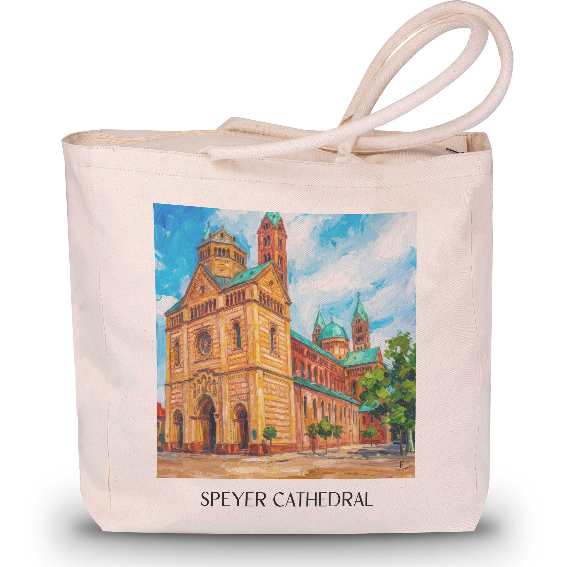 Dom zu Speyer Shopping Tasche - Rheinland-Pfalz - Deutschland Tote Bag - Einkaufstasche im Ölgemälde Stil