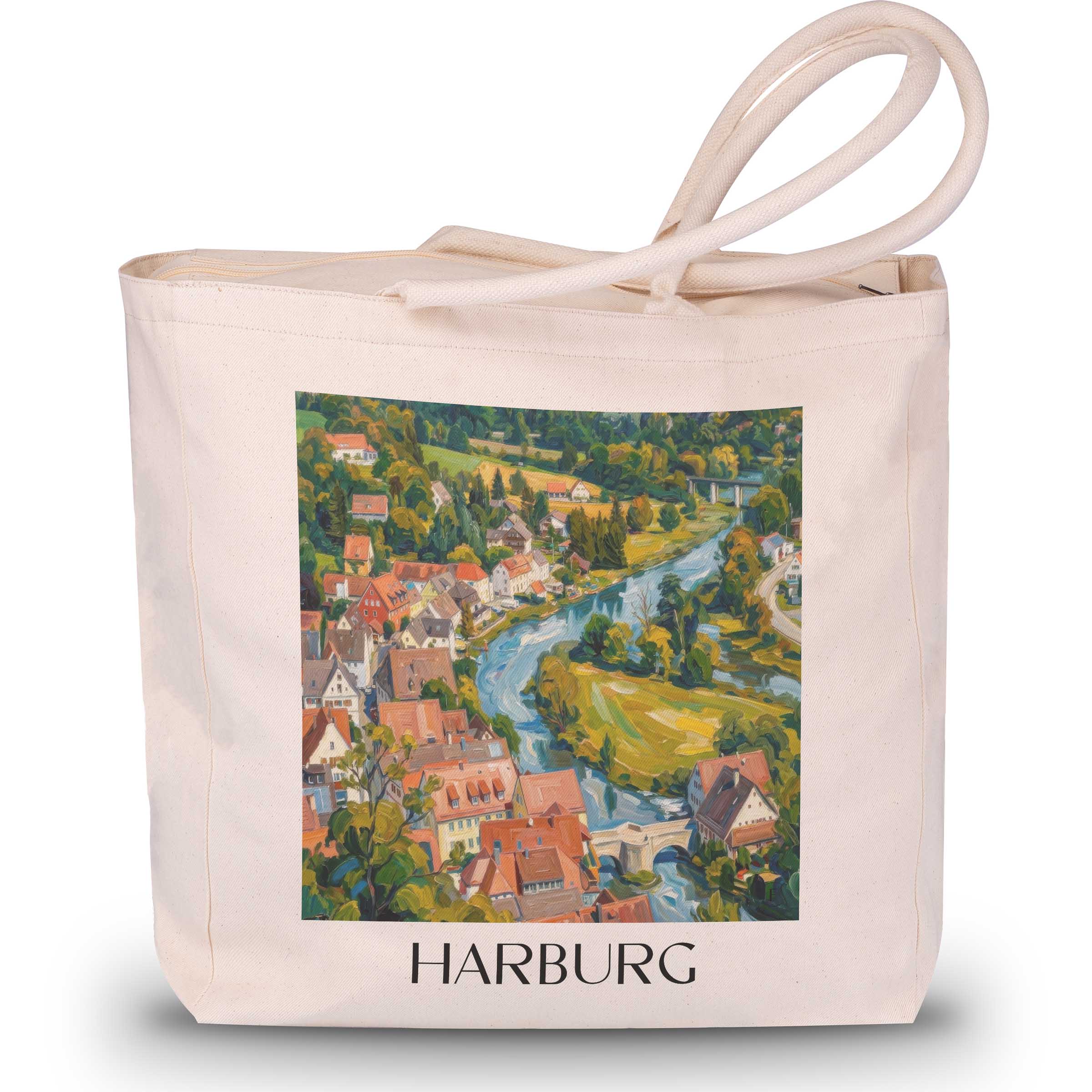 harburg-schwaben-deutschland-einkaufstasche-oil-painting-oelgemaelde
