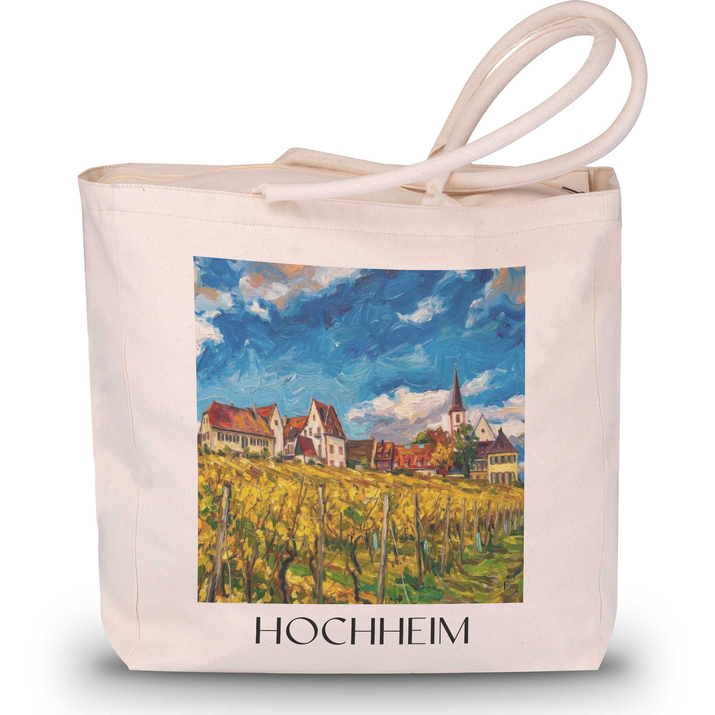 Hochheim Shopping Tasche - Taunus - Deutschland Tote Bag - Einkaufstasche im Ölgemälde Stil