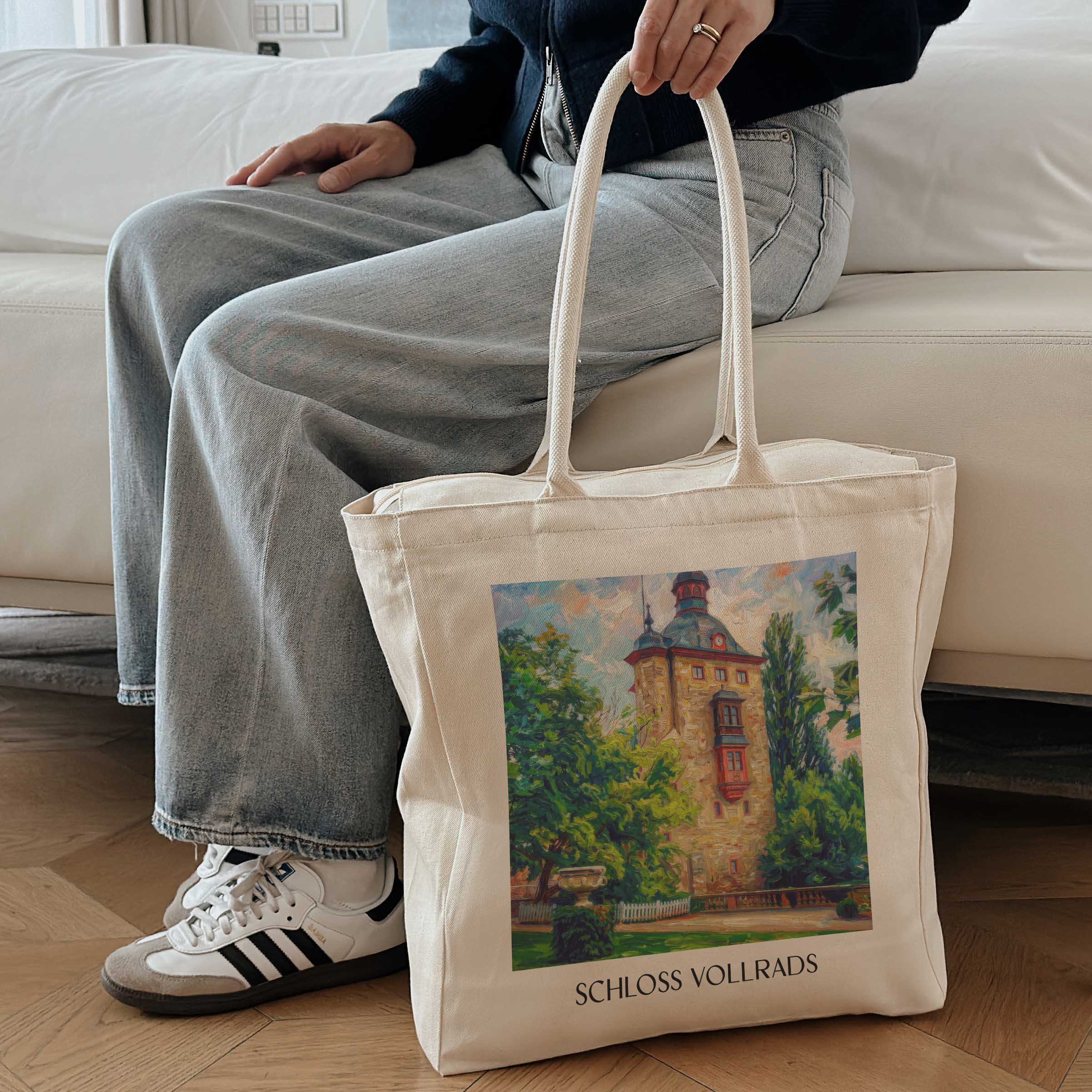 schloss-vollrads-rheingau-deutschland-einkaufstasche-oil-painting-oelgemaelde