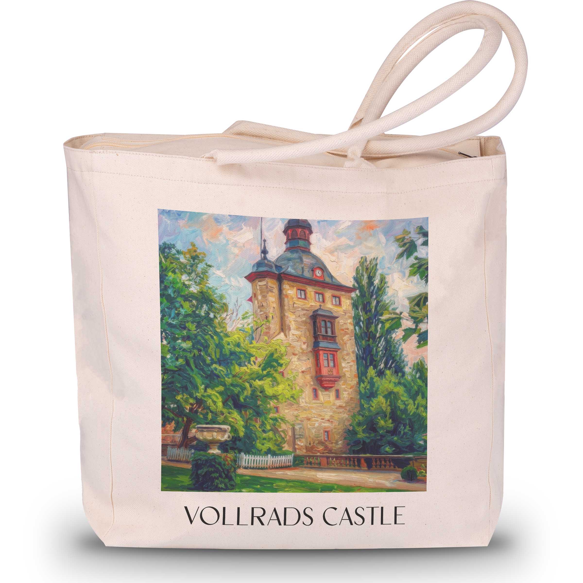 Schloss Vollrads Shopping Tasche - Rheingau - Deutschland Tote Bag - Einkaufstasche im Ölgemälde Stil