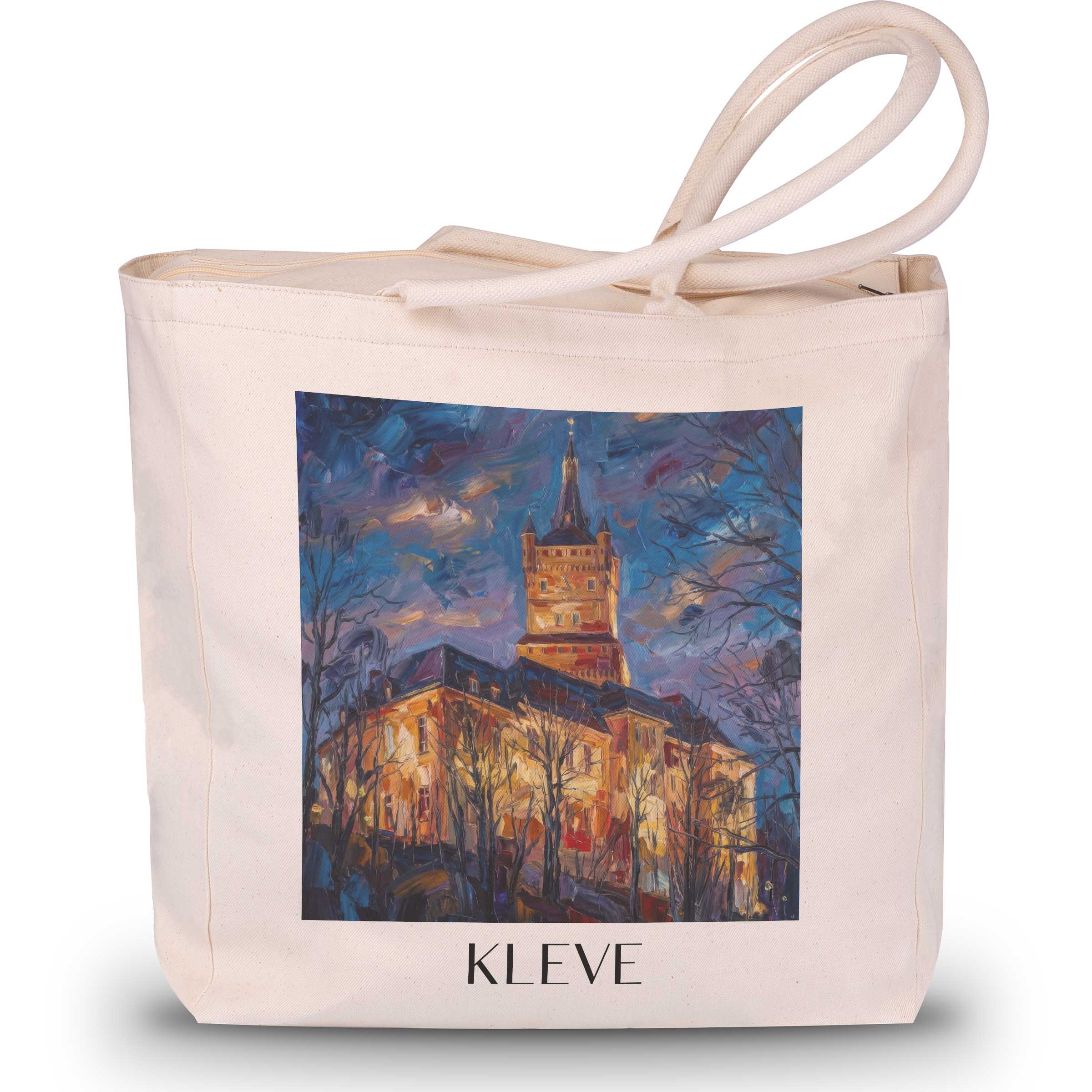kleve-niederrhein-deutschland-einkaufstasche-oil-painting-oelgemaelde