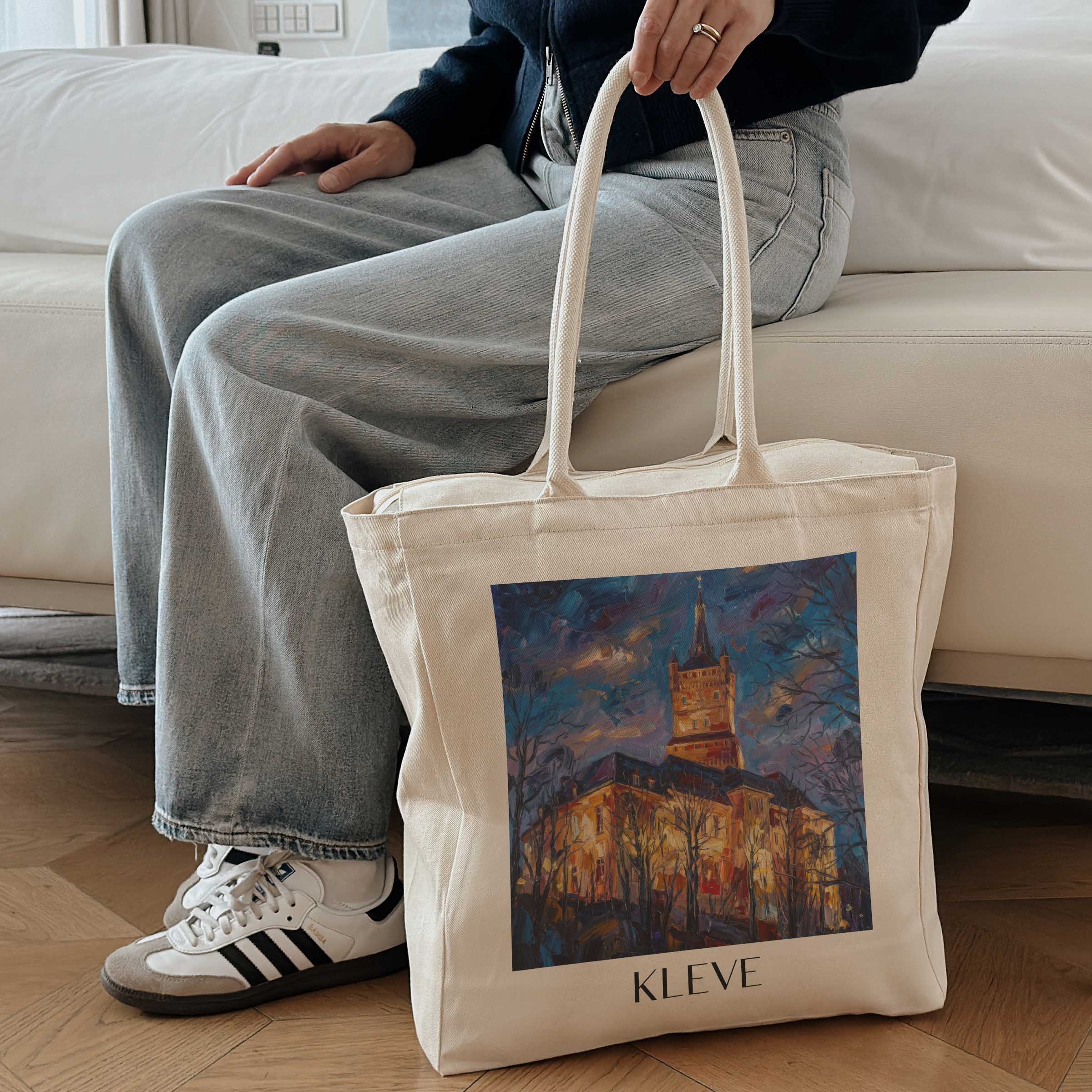 kleve-niederrhein-deutschland-einkaufstasche-oil-painting-oelgemaelde