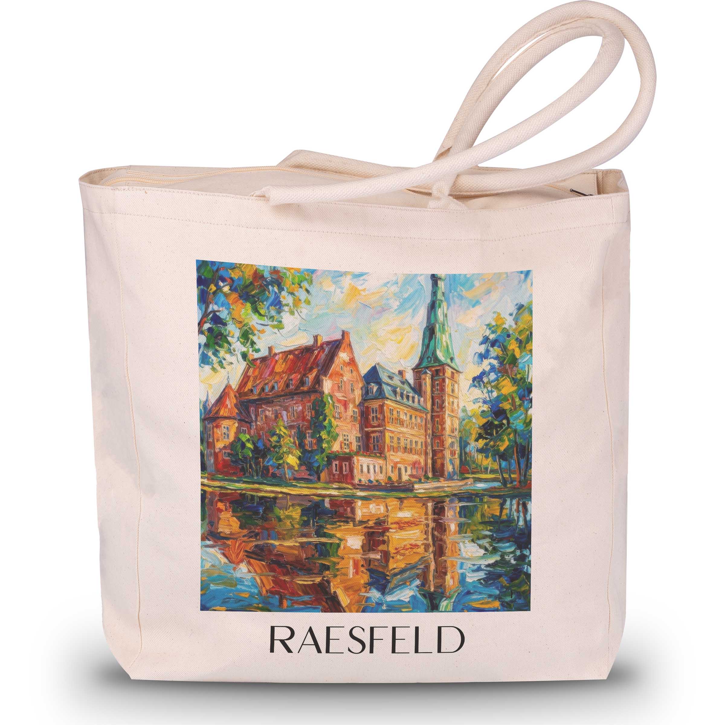 raesfeld-niederrhein-deutschland-einkaufstasche-oil-painting-oelgemaelde