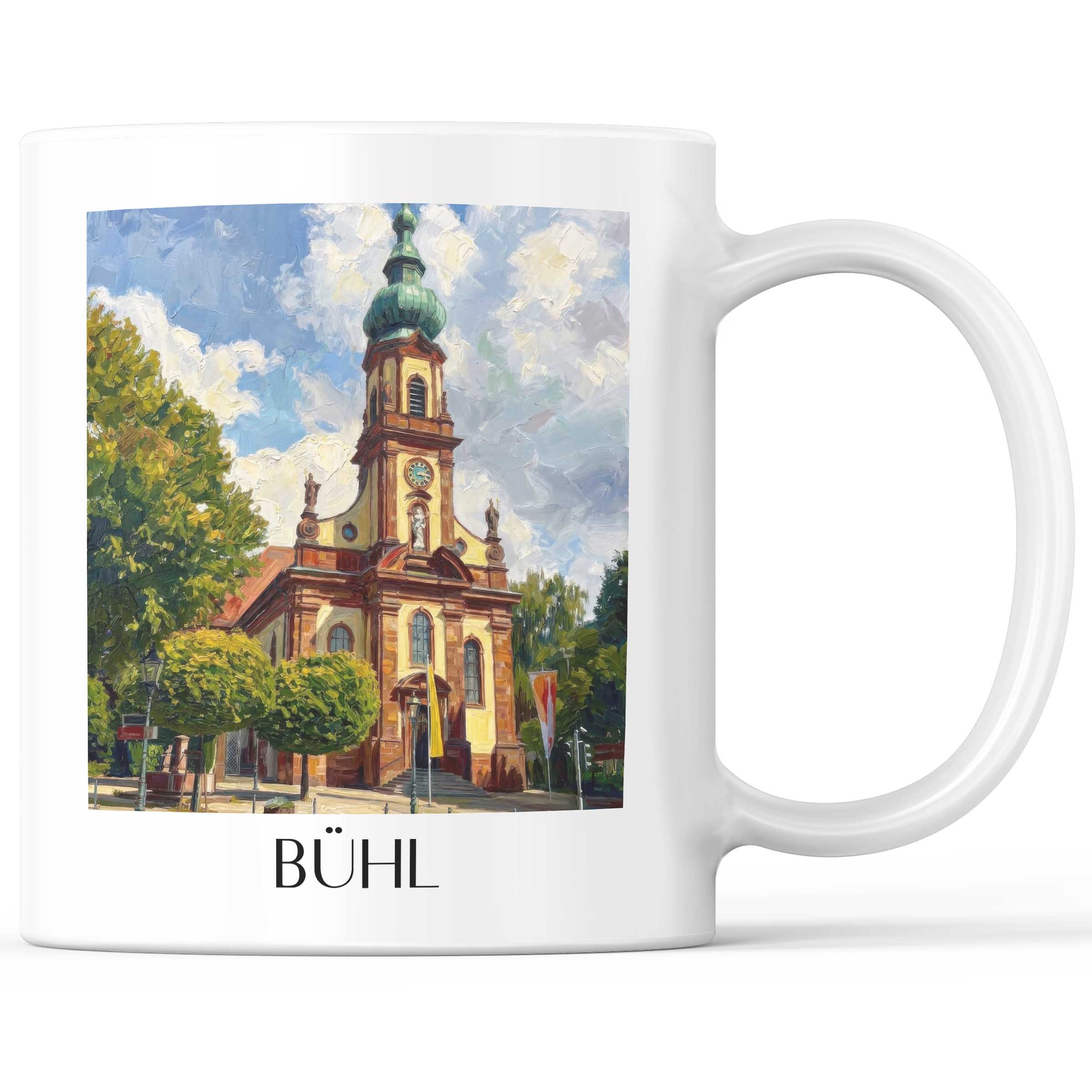 Bühl Kaffeebecher - Schwarzwald - Deutschland Becher - Kaffeetasse im Ölgemälde Stil