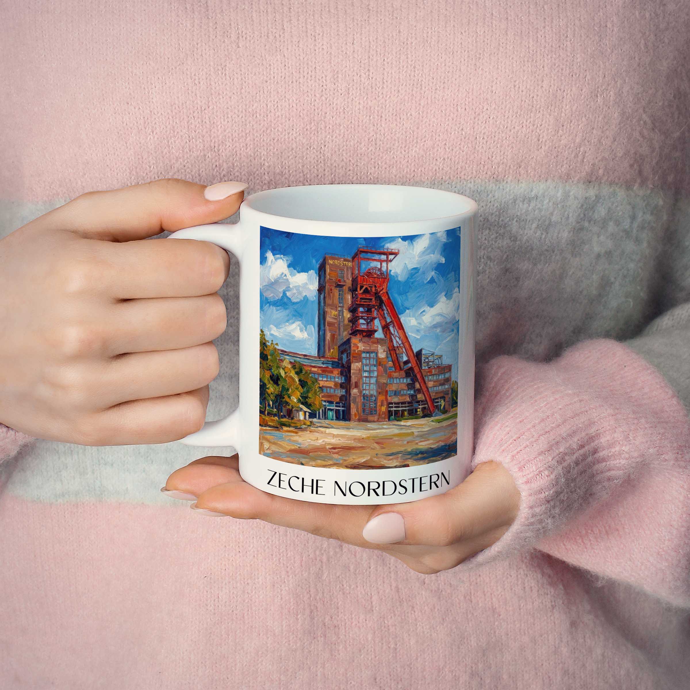 zeche-nordstern-gelsenkirchen-deutschland-kaffeebecher-oil-painting-oelgemaelde