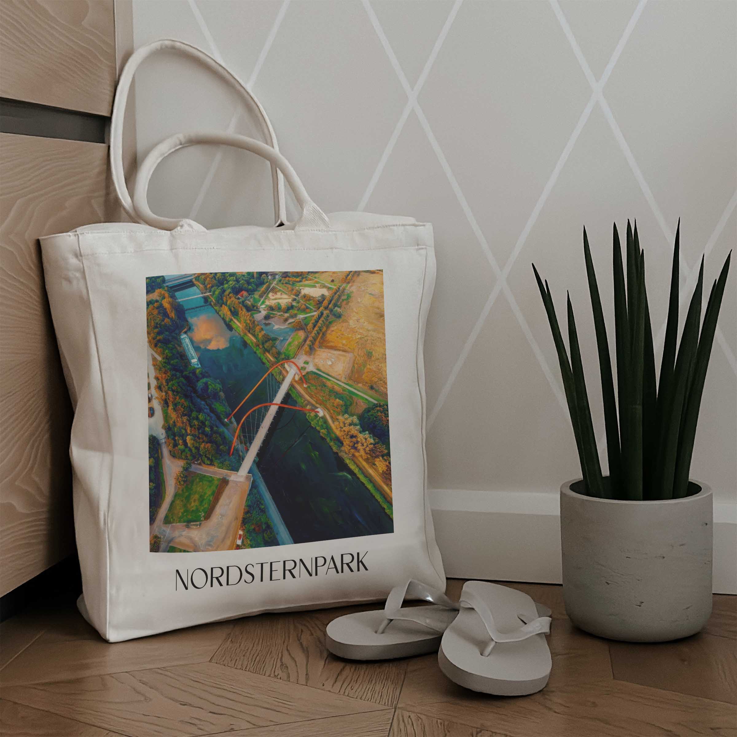 nordsternpark-gelsenkirchen-deutschland-einkaufstasche-oil-painting-oelgemaelde