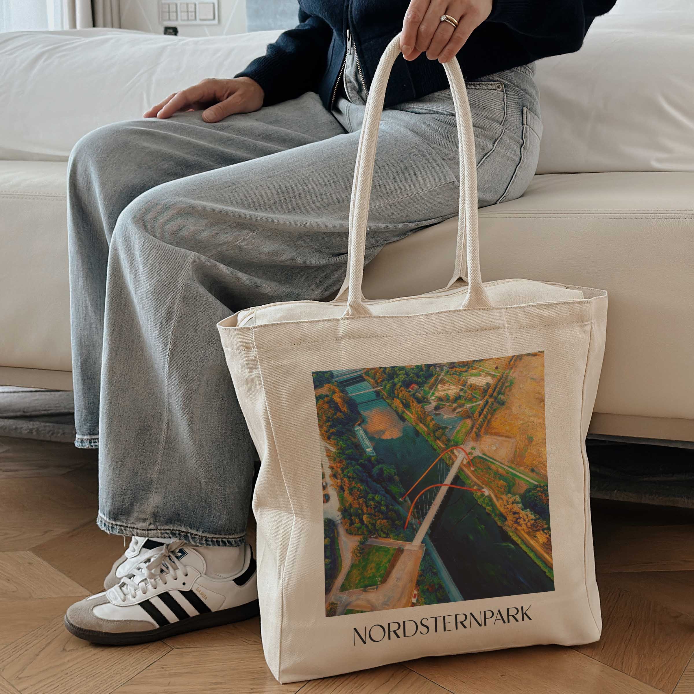 nordsternpark-gelsenkirchen-deutschland-einkaufstasche-oil-painting-oelgemaelde