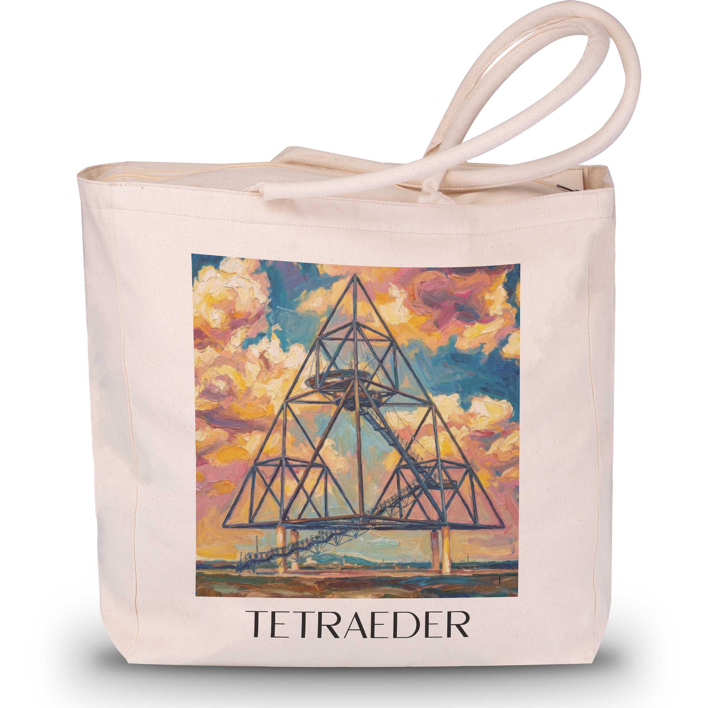 tetraeder-bottrop-deutschland-einkaufstasche-oil-painting-oelgemaelde
