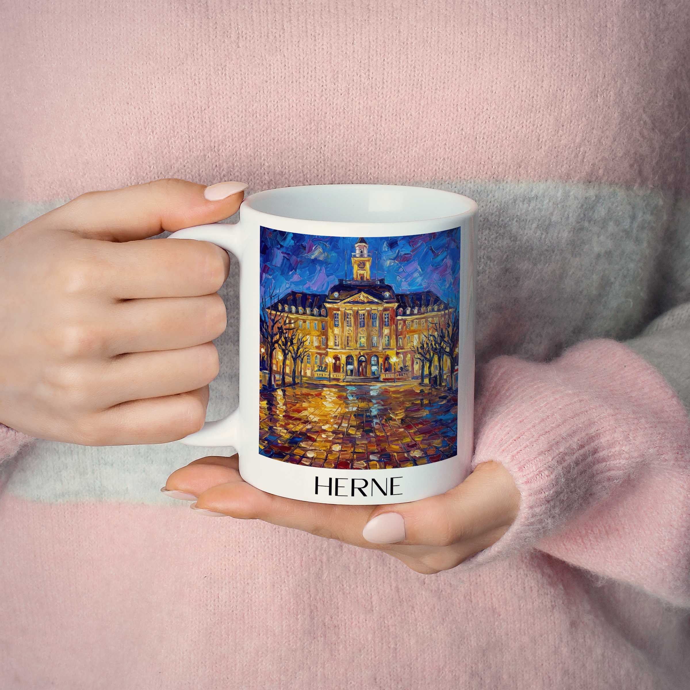 herne-ruhrgebiet-deutschland-kaffeebecher-oil-painting-oelgemaelde