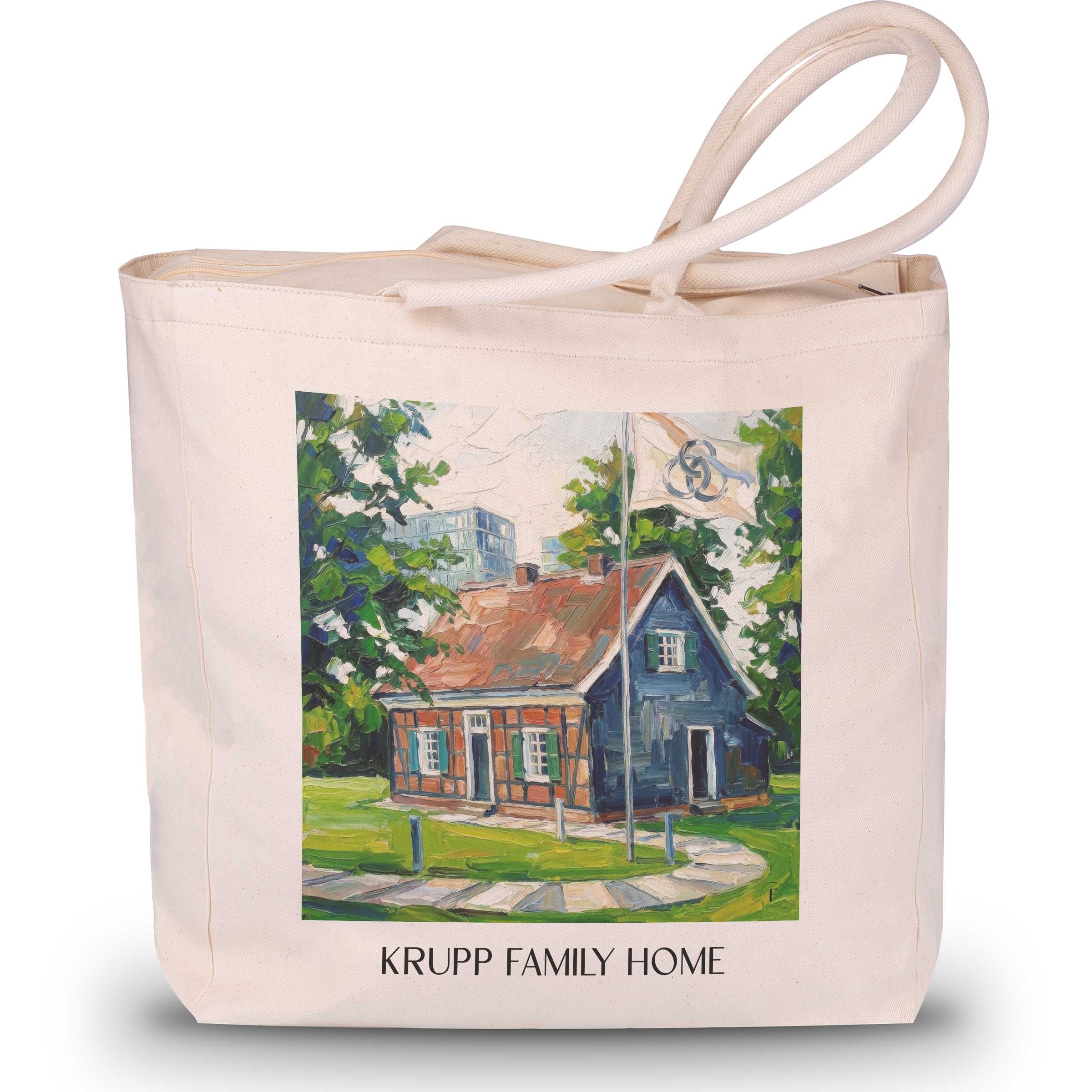 Stammhaus Krupp Shopping Tasche - Essen - Deutschland Tote Bag - Einkaufstasche im Ölgemälde Stil