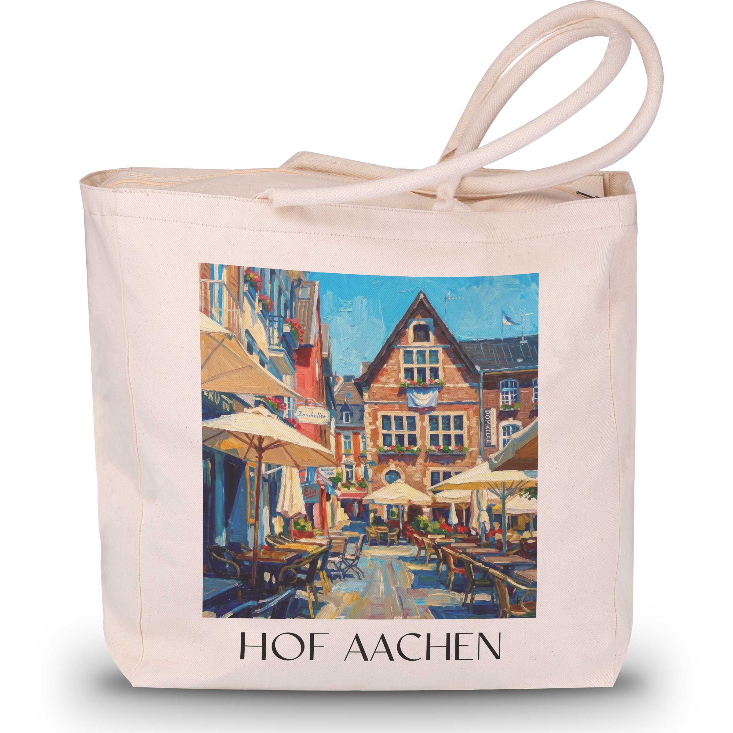 hof-aachen-deutschland-einkaufstasche-oil-painting-oelgemaelde