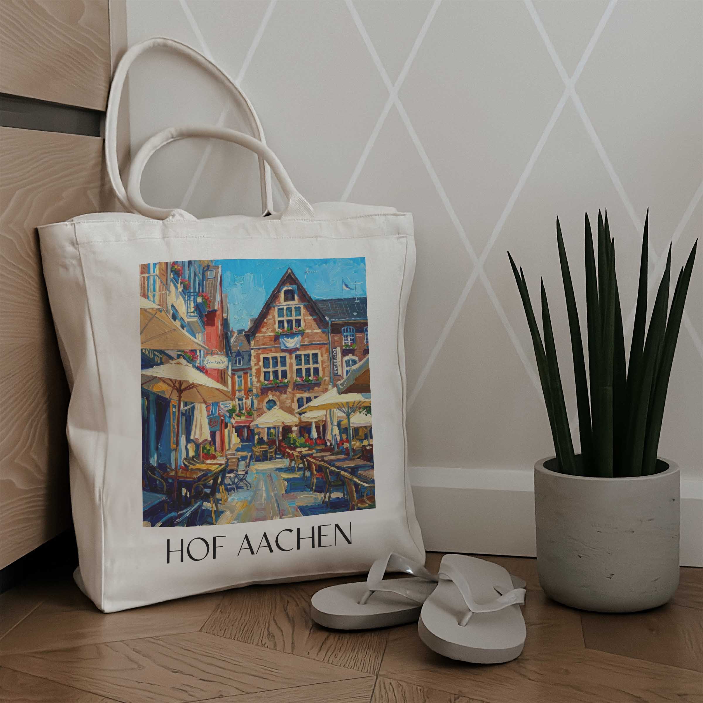 hof-aachen-deutschland-einkaufstasche-oil-painting-oelgemaelde
