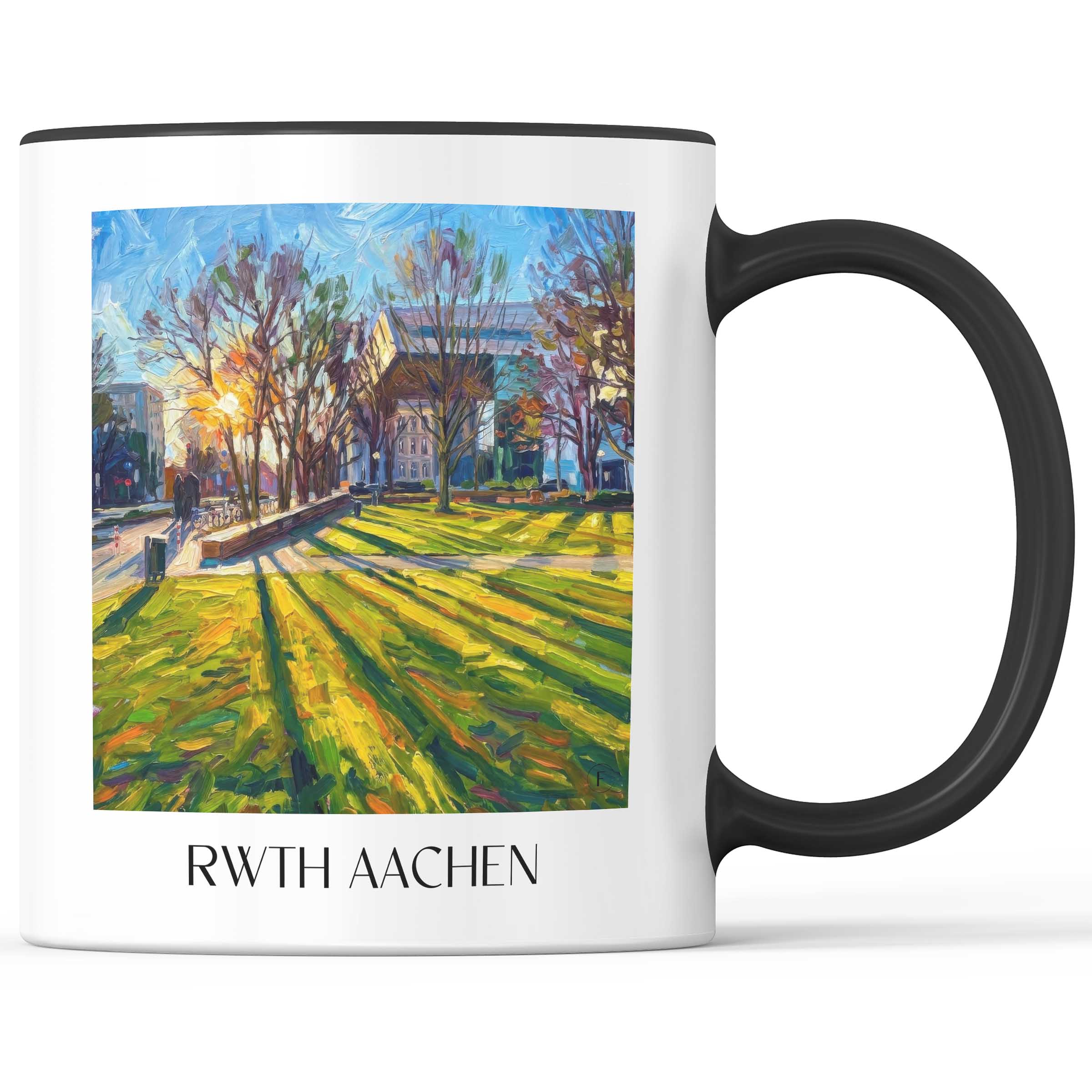 Rwth Kaffeebecher - Aachen - Deutschland Becher - Kaffeetasse im Ölgemälde Stil
