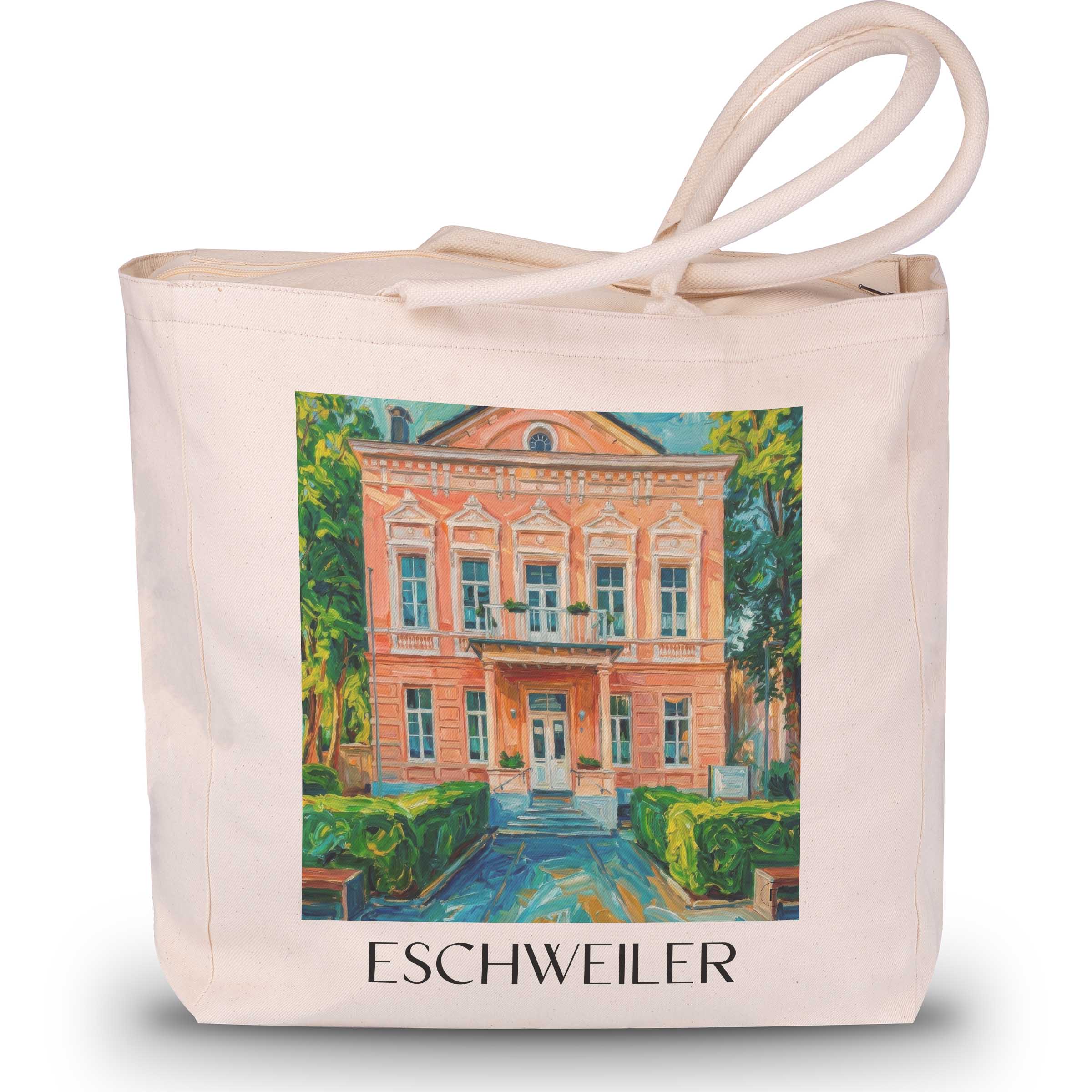 Eschweiler Shopping Tasche - Rheinland - Deutschland Tote Bag - Einkaufstasche im ĂlgemĂ€lde Stil