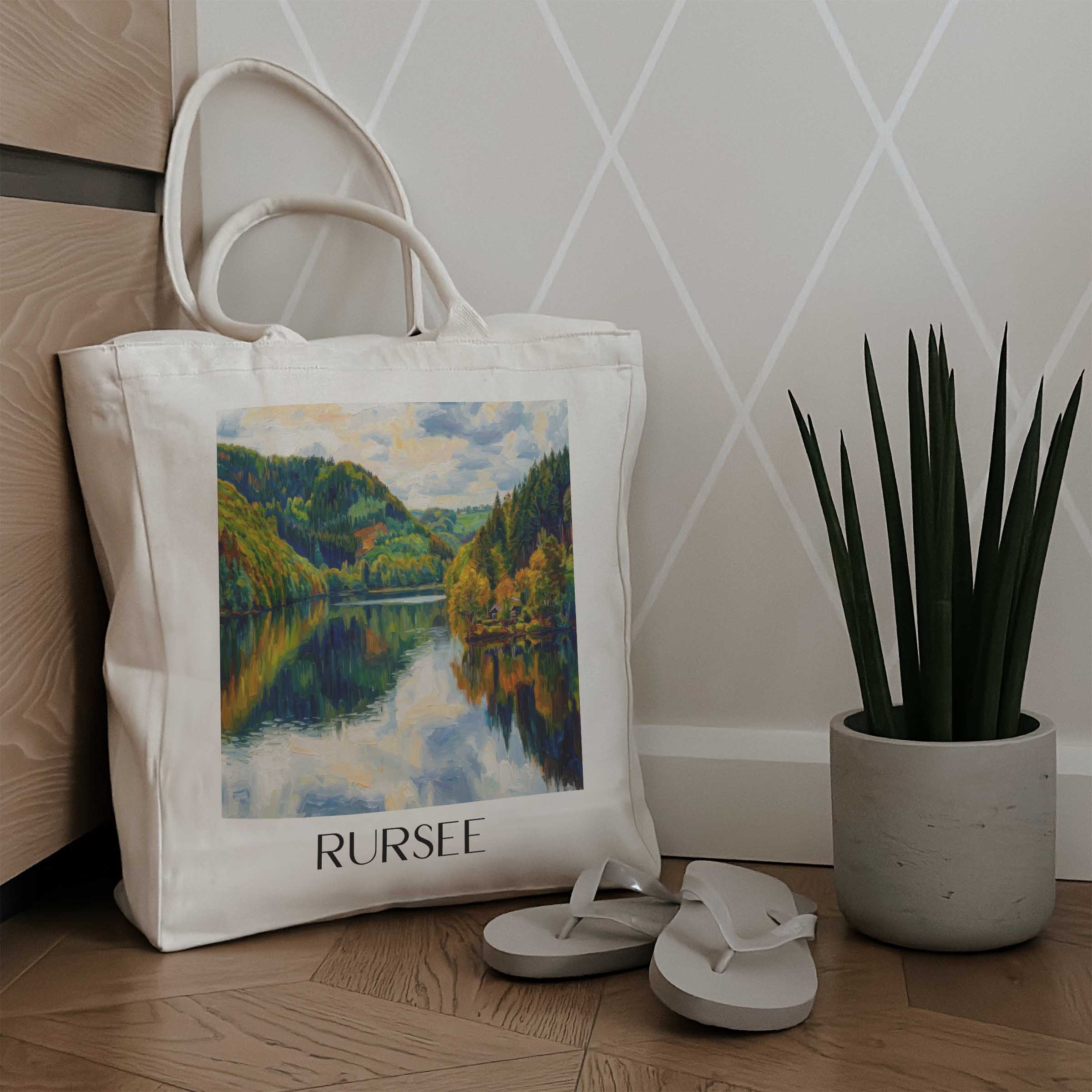 rursee-eifel-deutschland-einkaufstasche-oil-painting-oelgemaelde