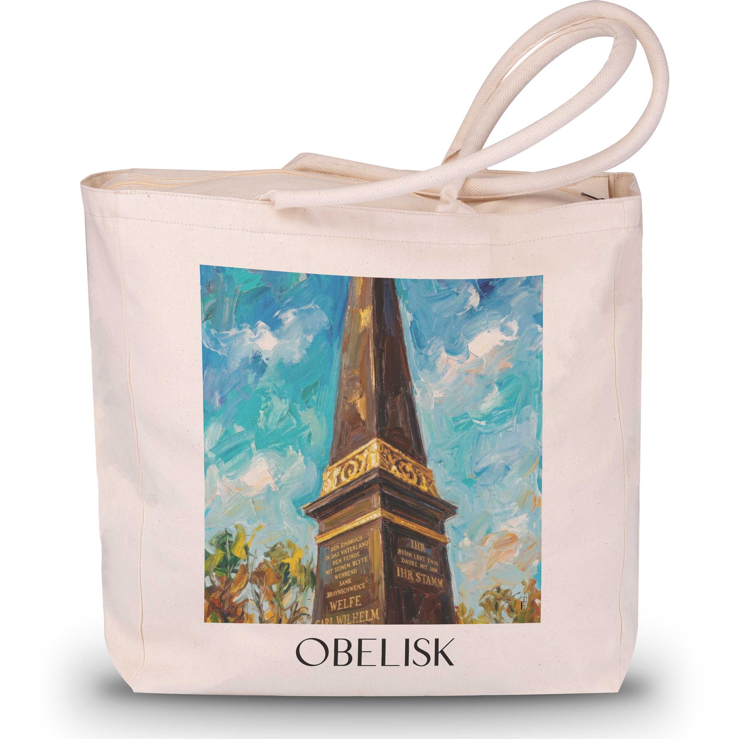 obelisk-braunschweig-deutschland-einkaufstasche-oil-painting-oelgemaelde