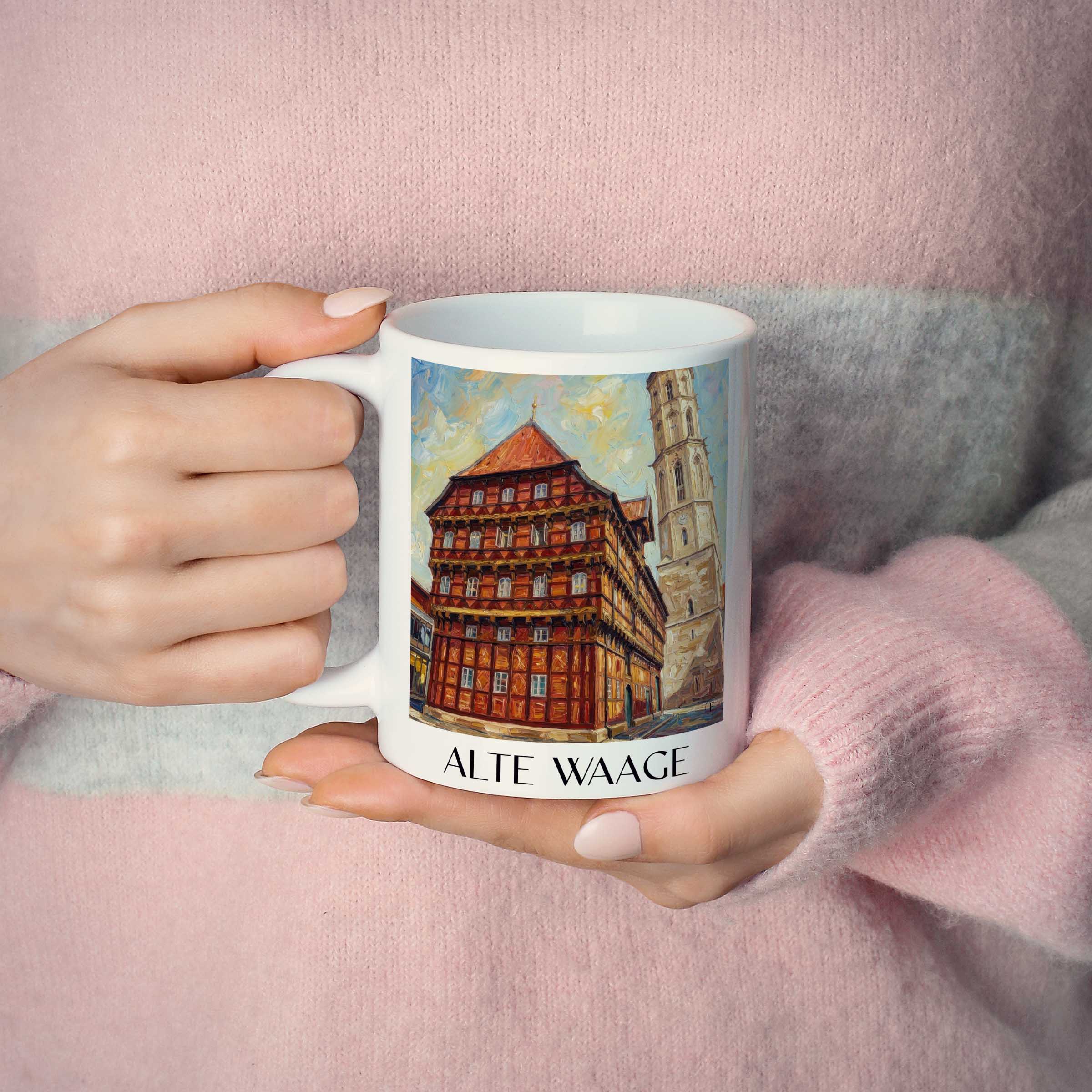alte-waage-braunschweig-deutschland-kaffeebecher-oil-painting-oelgemaelde