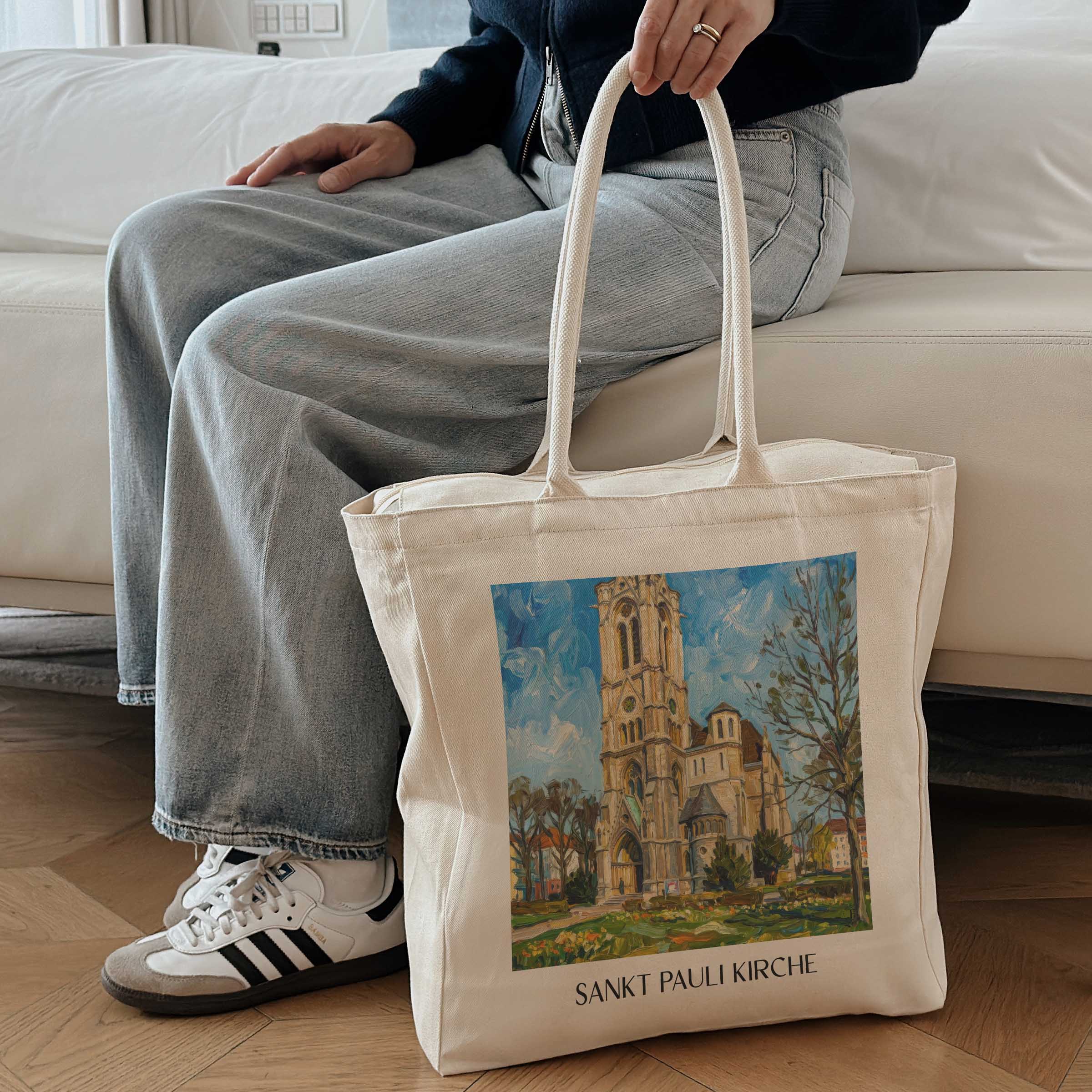 sankt-pauli-kirche-braunschweig-deutschland-einkaufstasche-oil-painting-oelgemaelde