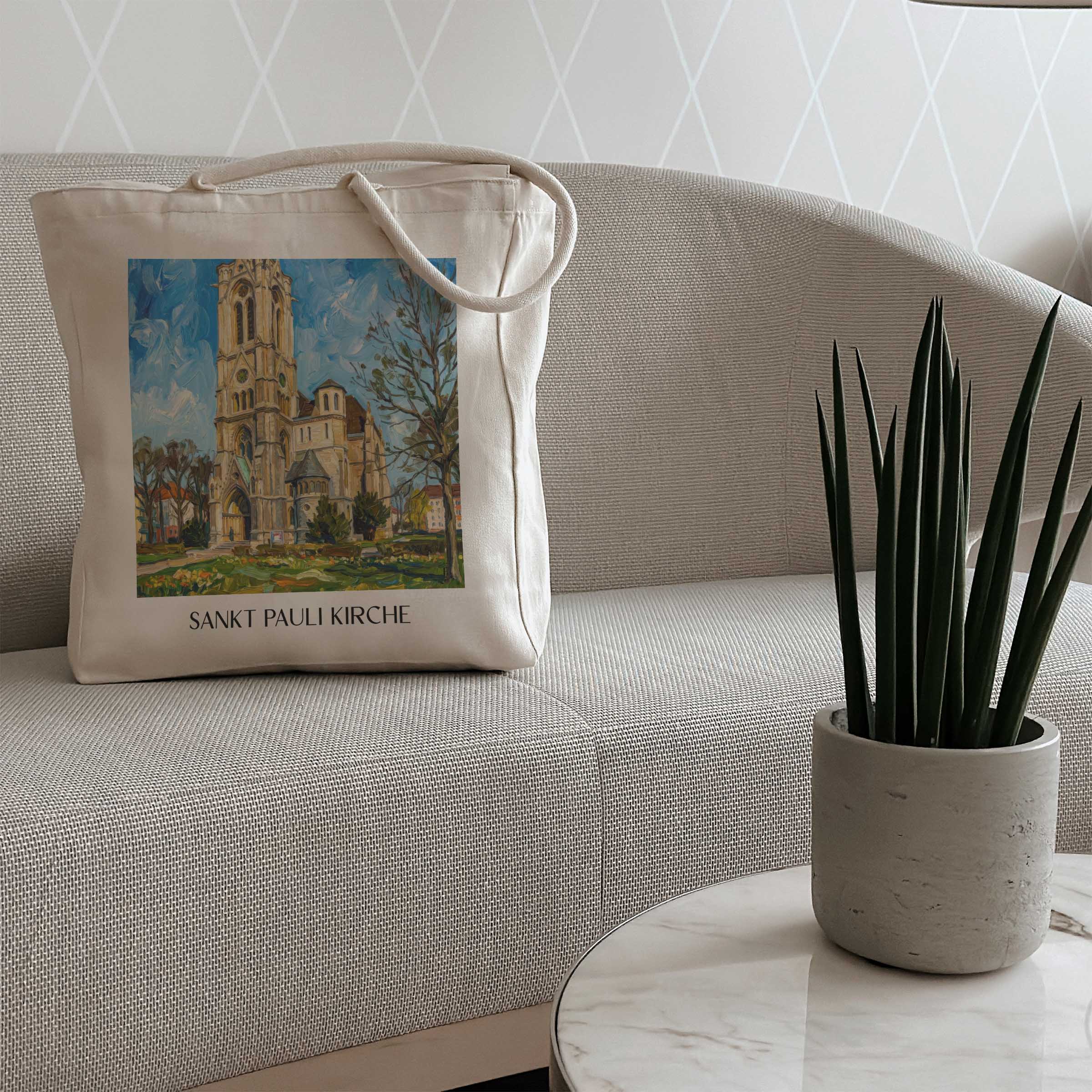 sankt-pauli-kirche-braunschweig-deutschland-einkaufstasche-oil-painting-oelgemaelde