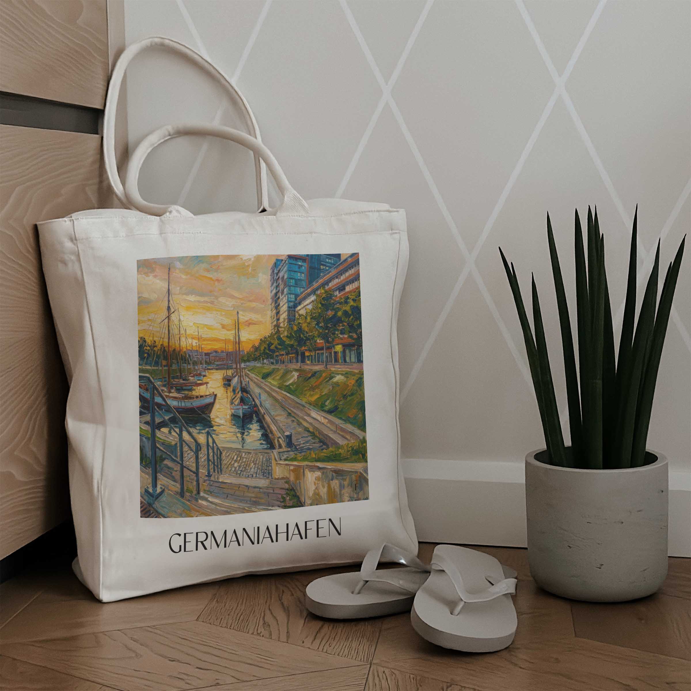 germaniahafen-kiel-deutschland-einkaufstasche-oil-painting-oelgemaelde