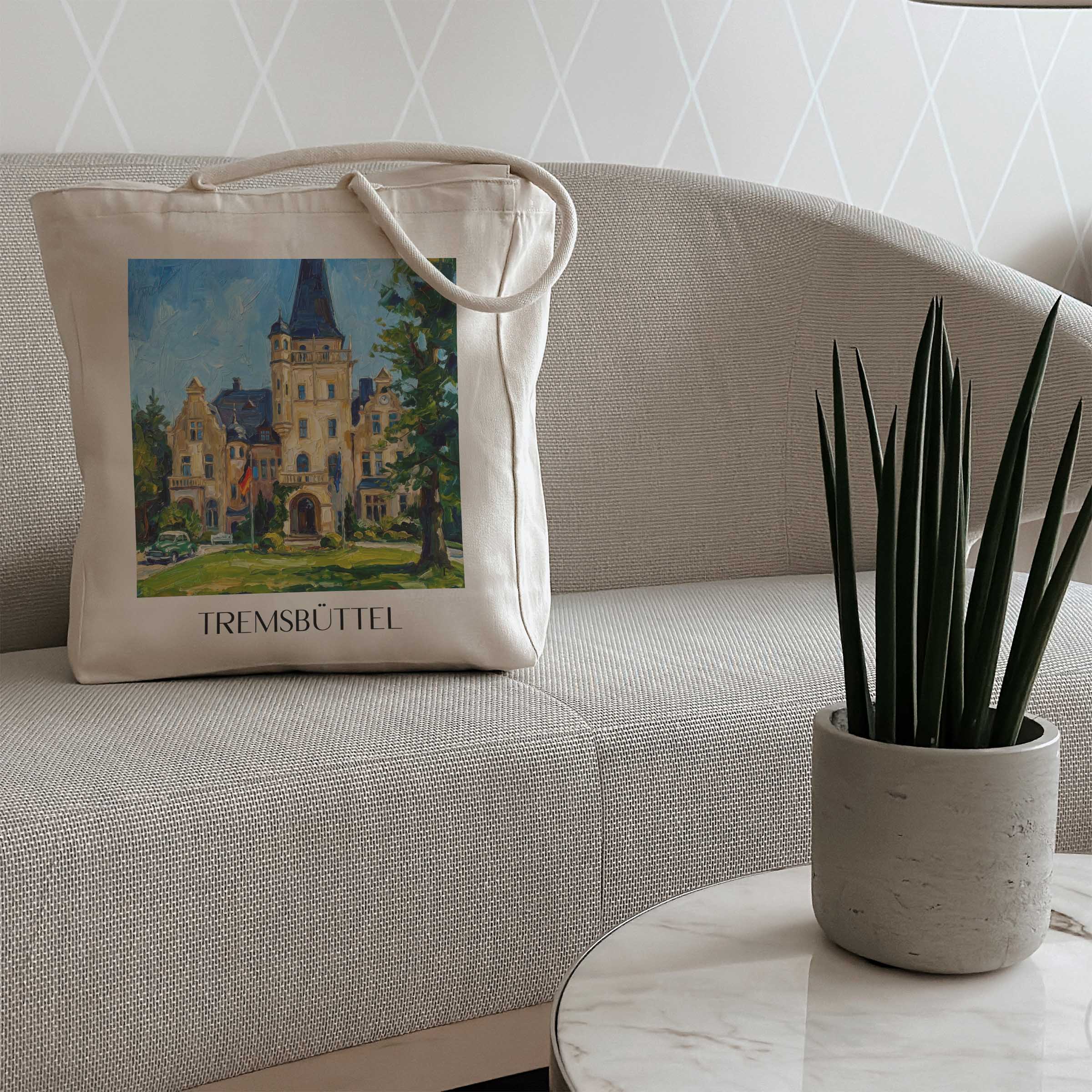 tremsbüttel-schleswig-holstein-deutschland-einkaufstasche-oil-painting-oelgemaelde