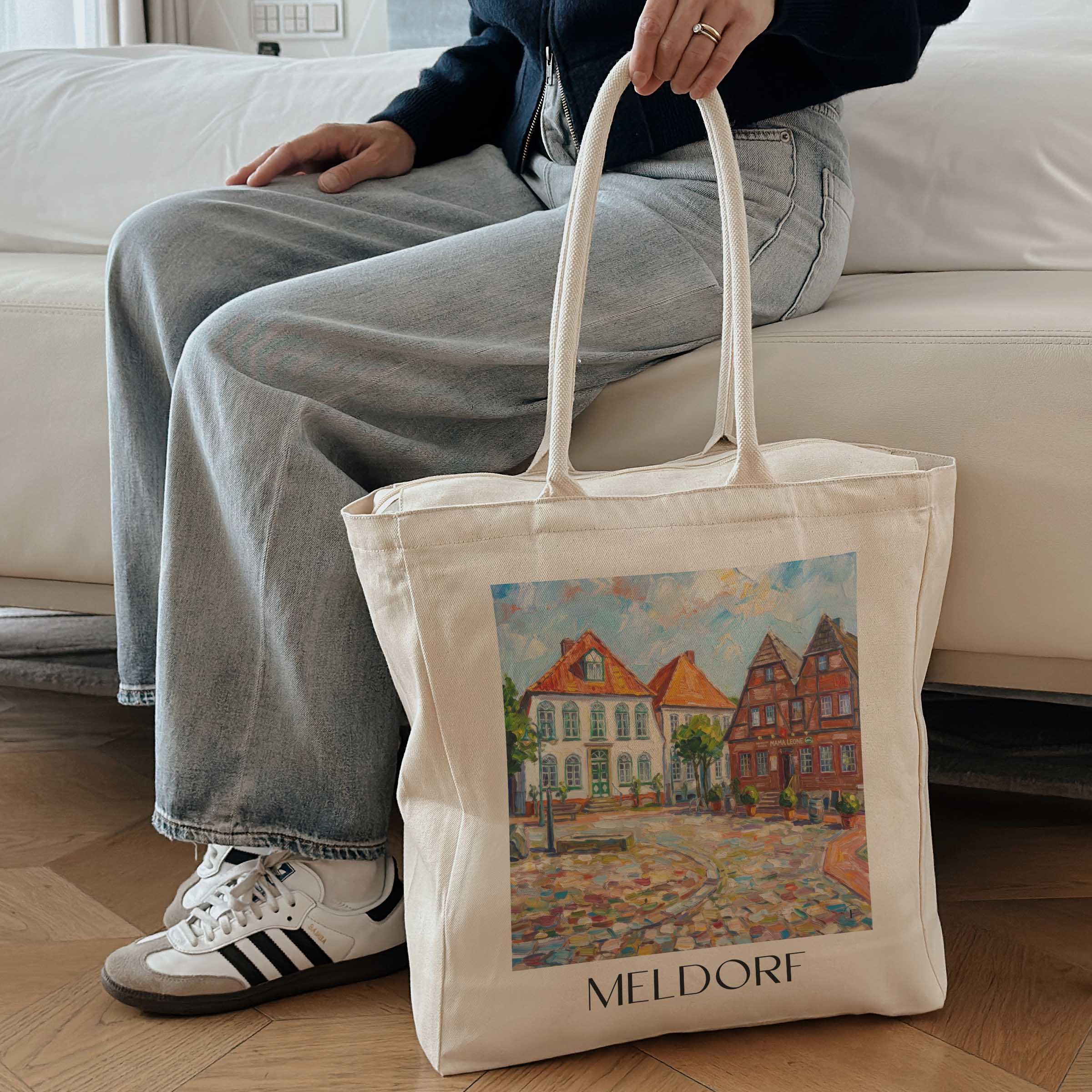 meldorf-schleswig-holstein-deutschland-einkaufstasche-oil-painting-oelgemaelde