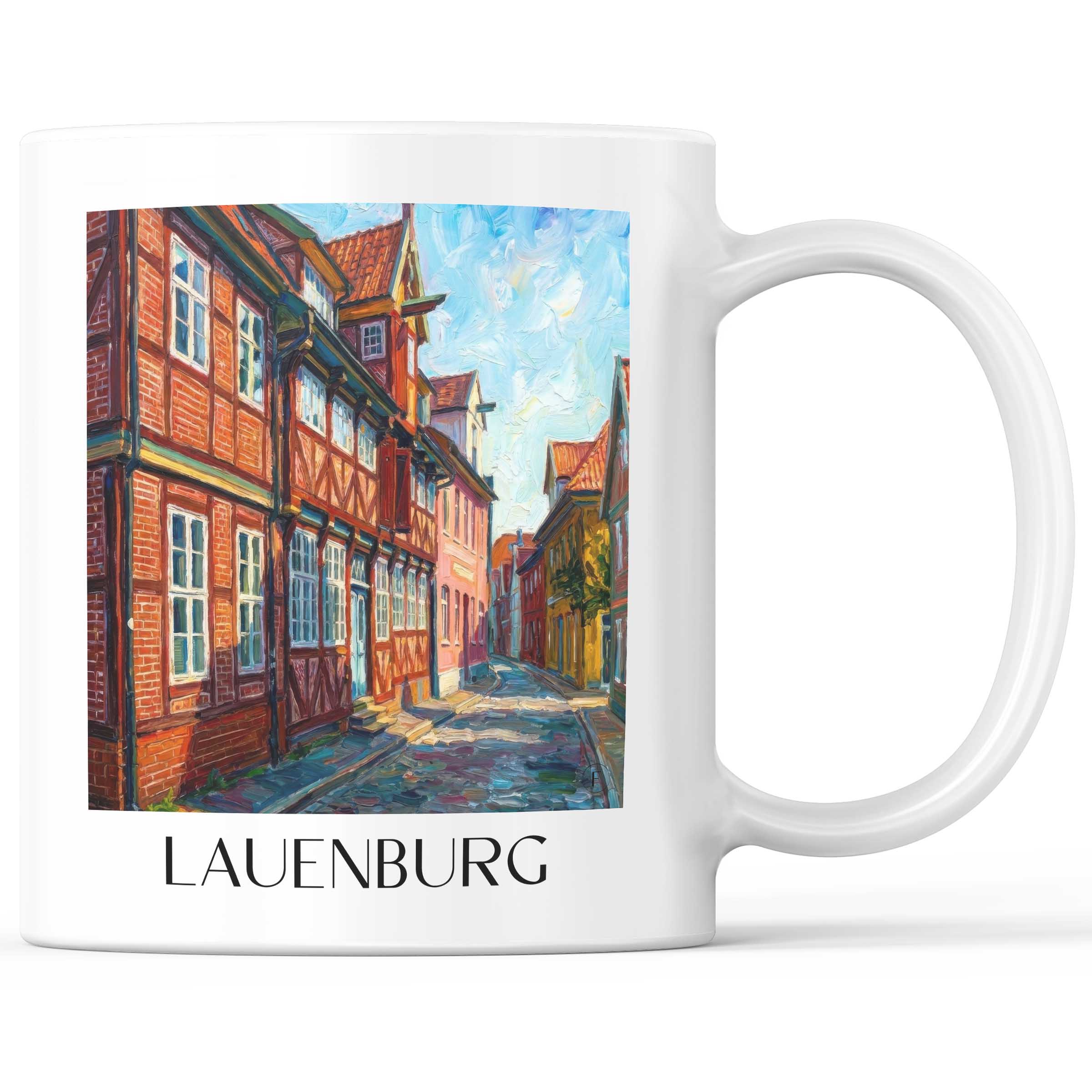 lauenburg-schleswig-holstein-deutschland-kaffeebecher-oil-painting-oelgemaelde