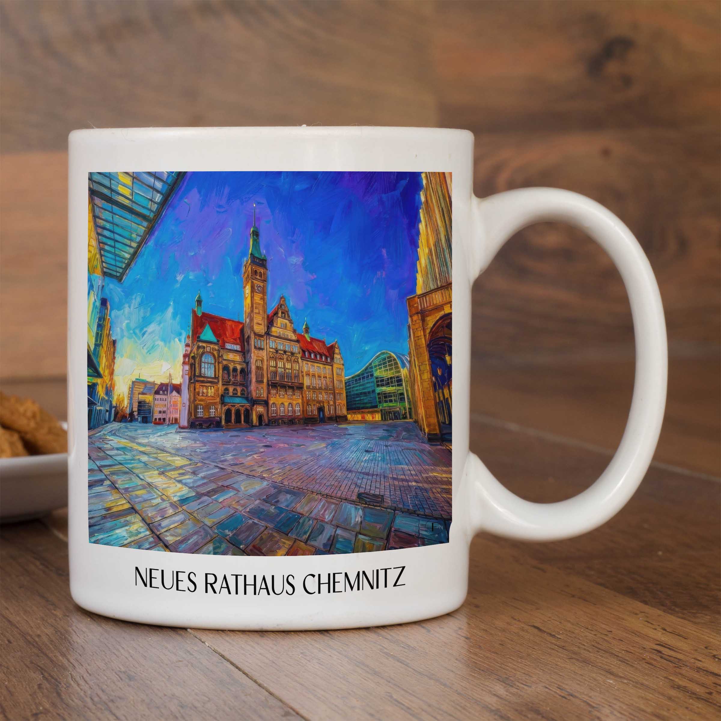 neues-rathaus-chemnitz-deutschland-kaffeebecher-oil-painting-oelgemaelde