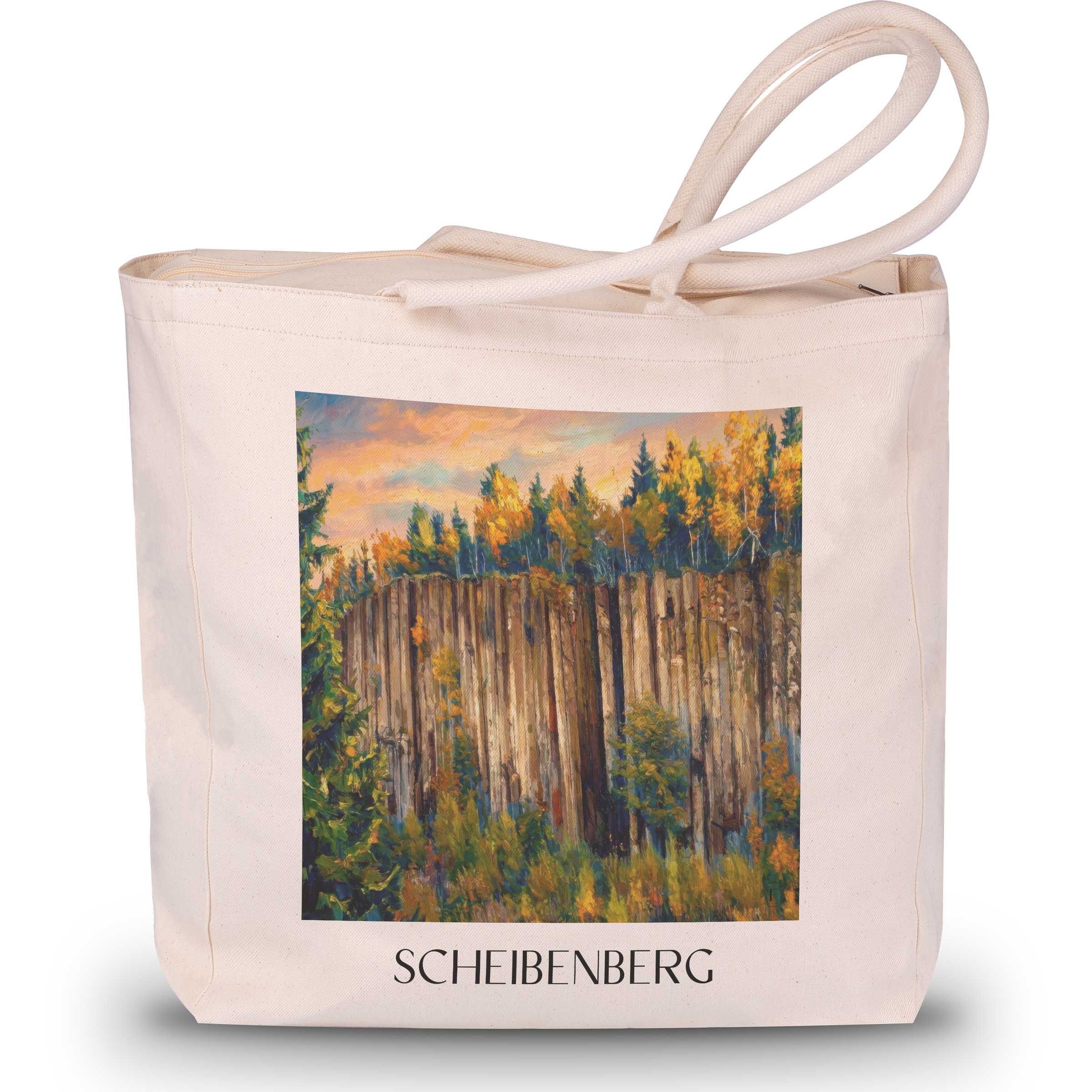Scheibenberg Shopping Tasche - Erzgebirge - Deutschland Tote Bag - Einkaufstasche im Ölgemälde Stil
