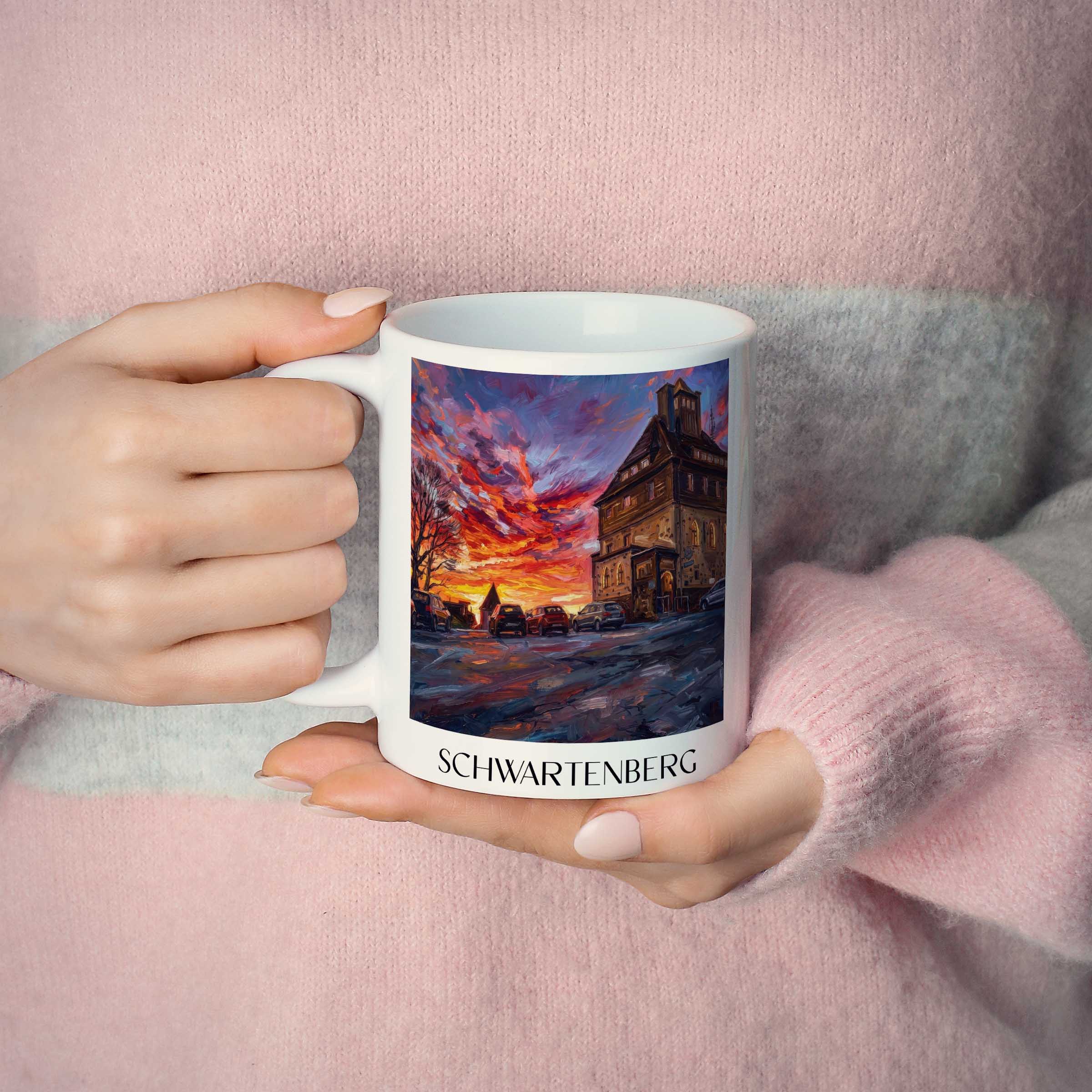 schwartenberg-erzgebirge-deutschland-kaffeebecher-oil-painting-oelgemaelde