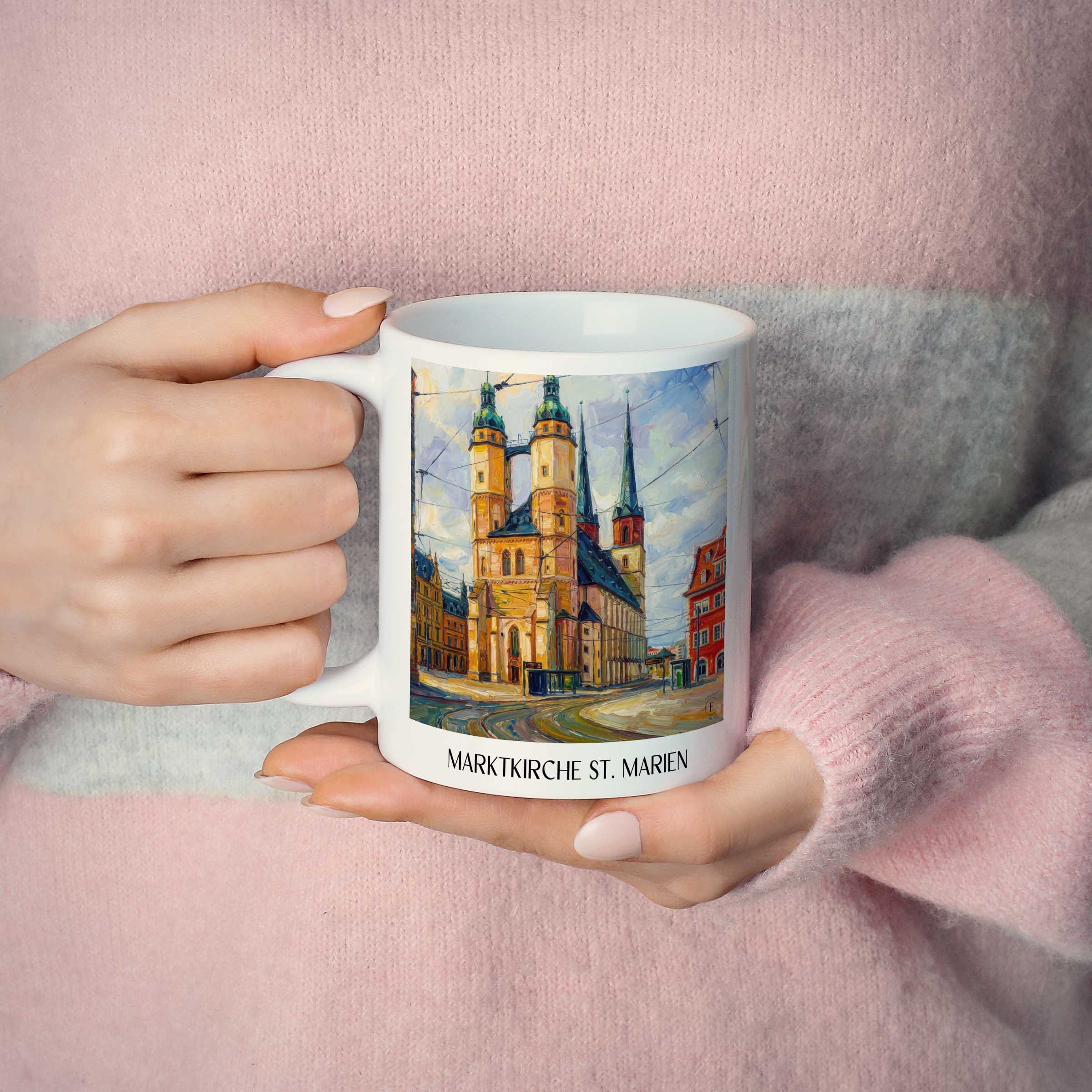 marktkirche-st.-marien-halle-deutschland-kaffeebecher-oil-painting-oelgemaelde