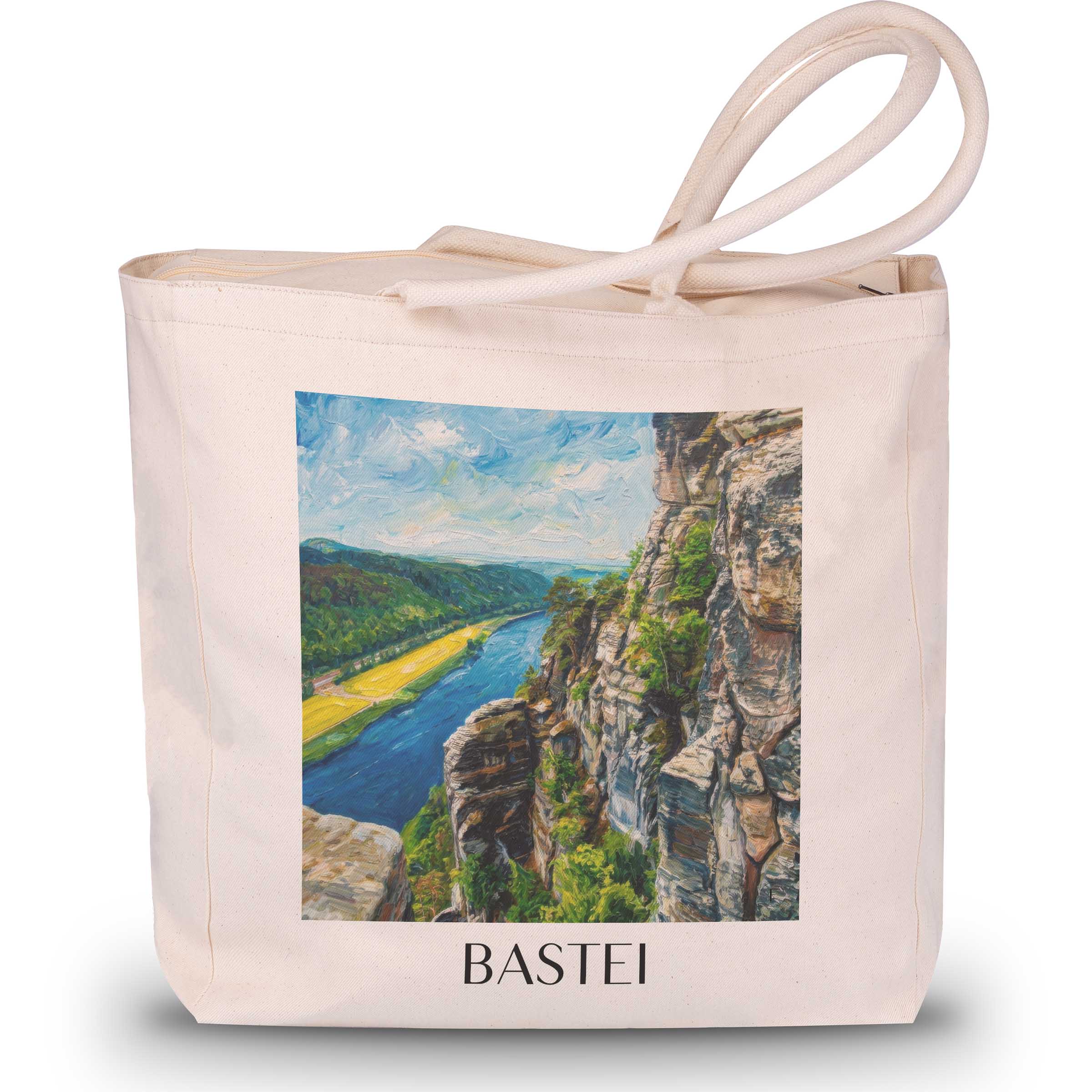 bastei-sächsische-schweiz-deutschland-einkaufstasche-oil-painting-oelgemaelde