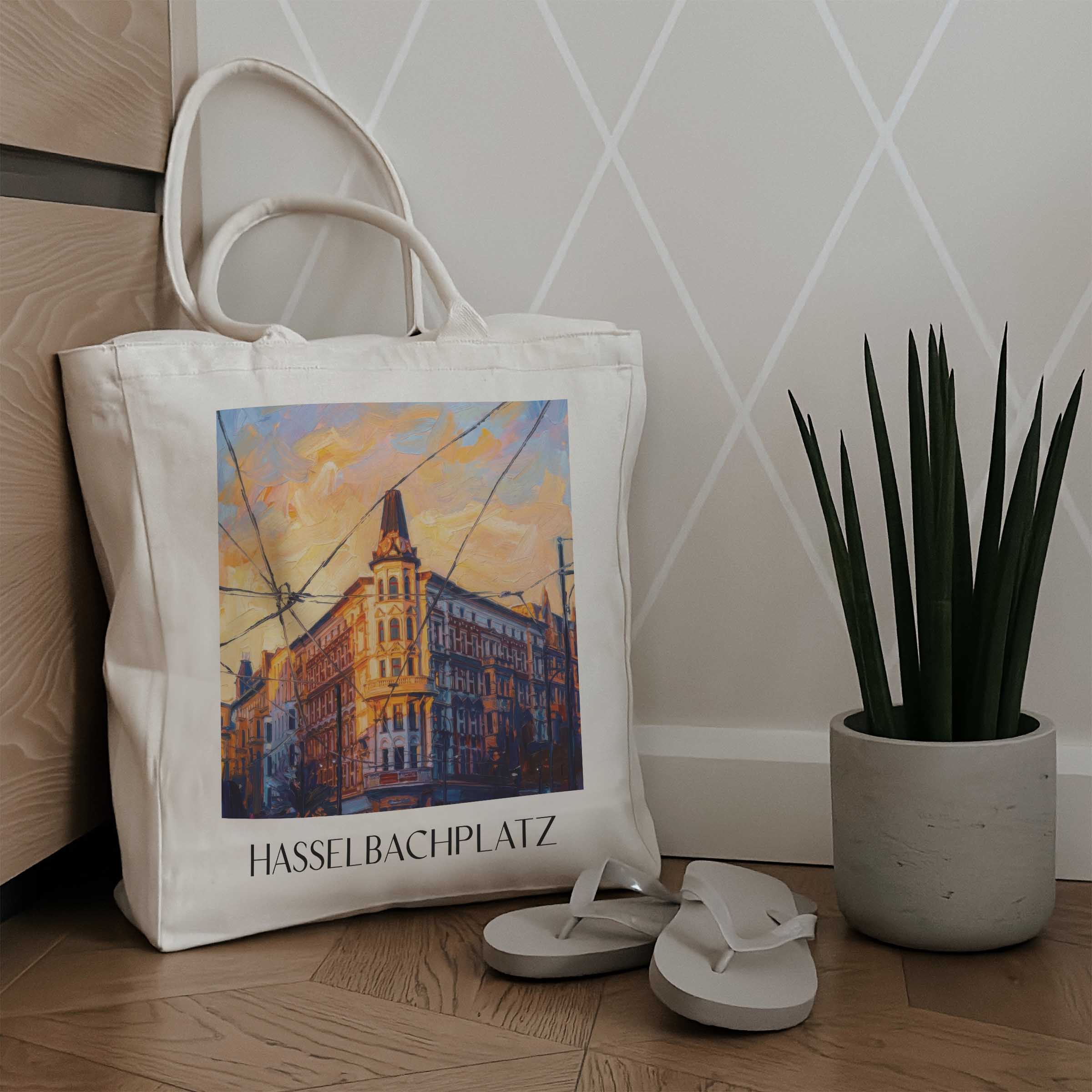 hasselbachplatz-magdeburg-deutschland-einkaufstasche-oil-painting-oelgemaelde