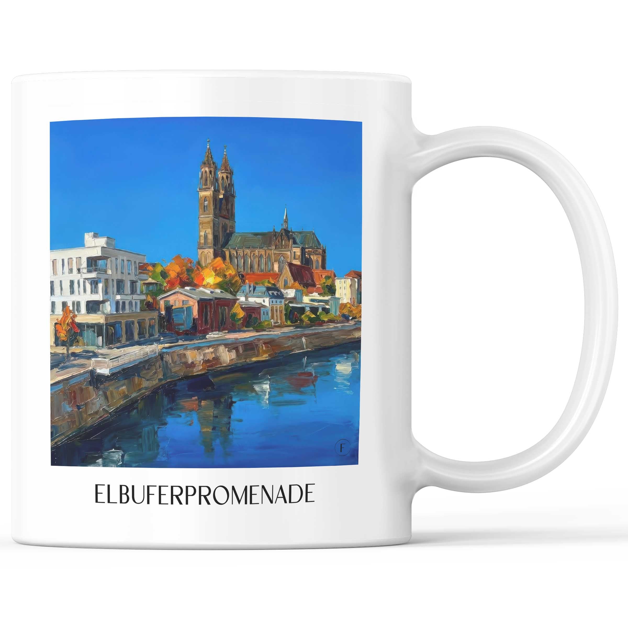 elbuferpromenade-magdeburg-deutschland-kaffeebecher-oil-painting-oelgemaelde