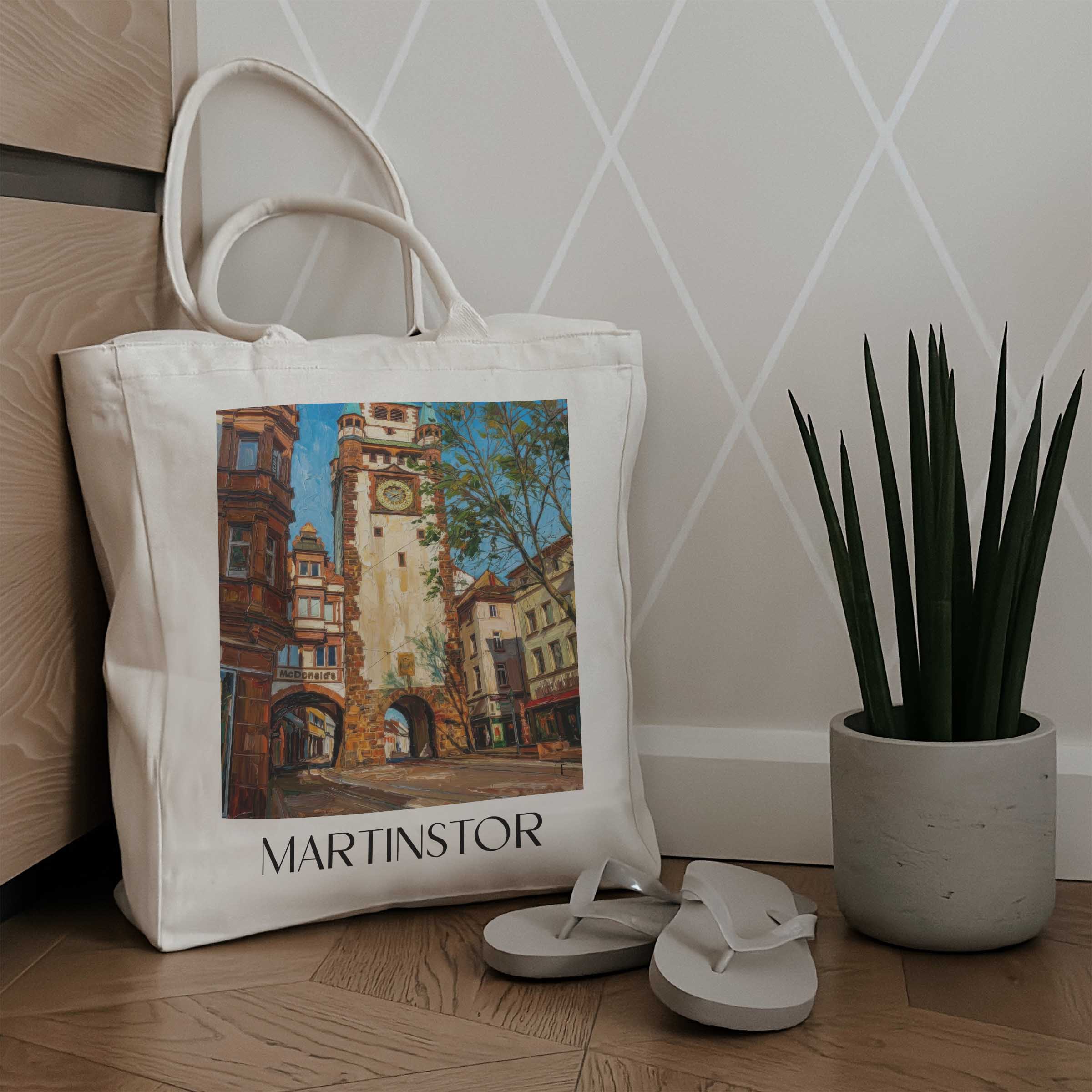 martinstor-freiburg-deutschland-einkaufstasche-oil-painting-oelgemaelde