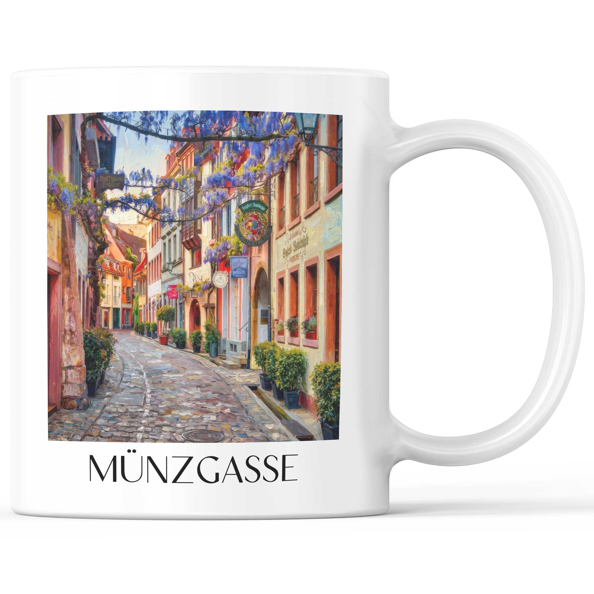 münzgasse-freiburg-deutschland-kaffeebecher-oil-painting-oelgemaelde