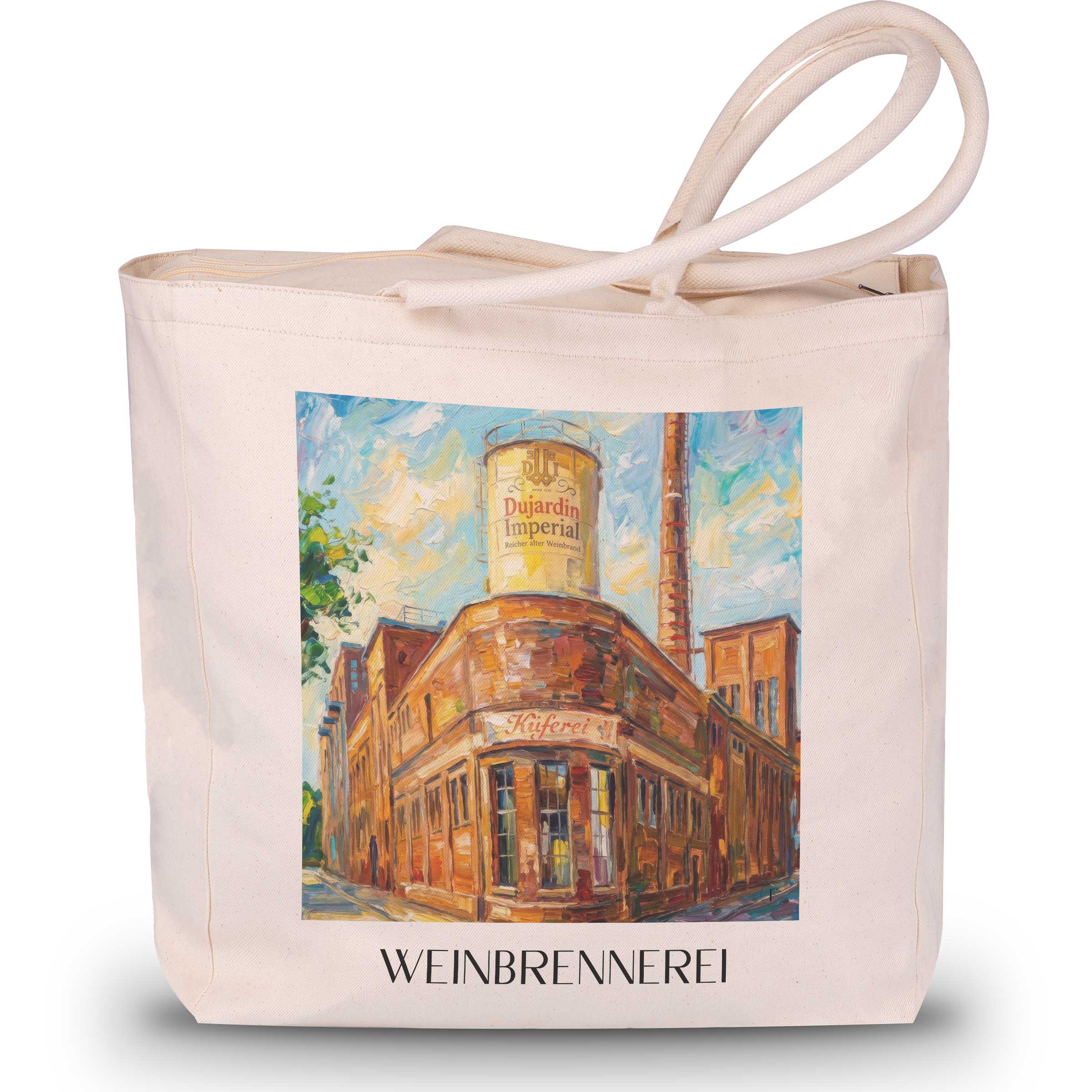 weinbrennerei--krefeld-deutschland-einkaufstasche-oil-painting-oelgemaelde