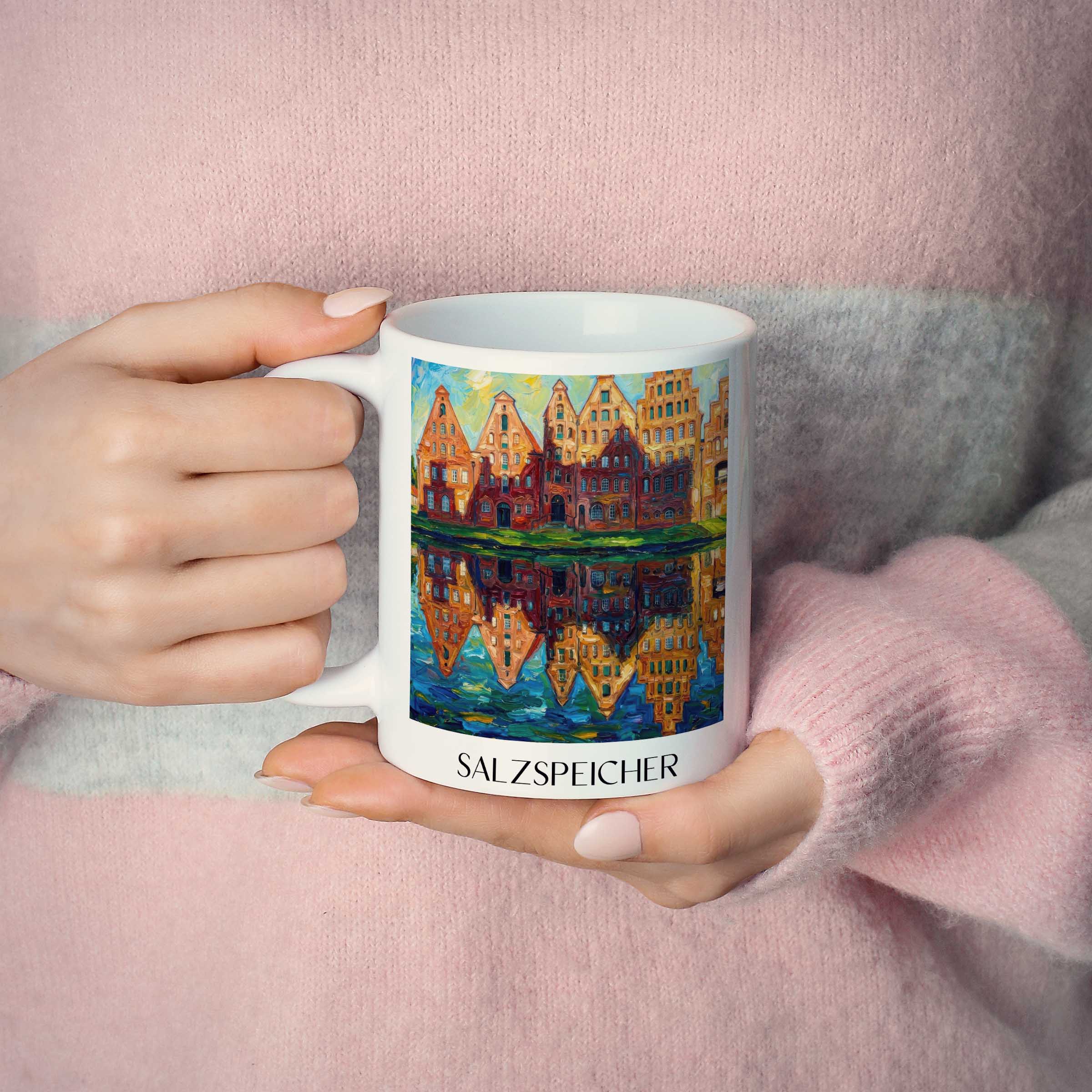 salzspeicher-lübeck-deutschland-kaffeebecher-oil-painting-oelgemaelde