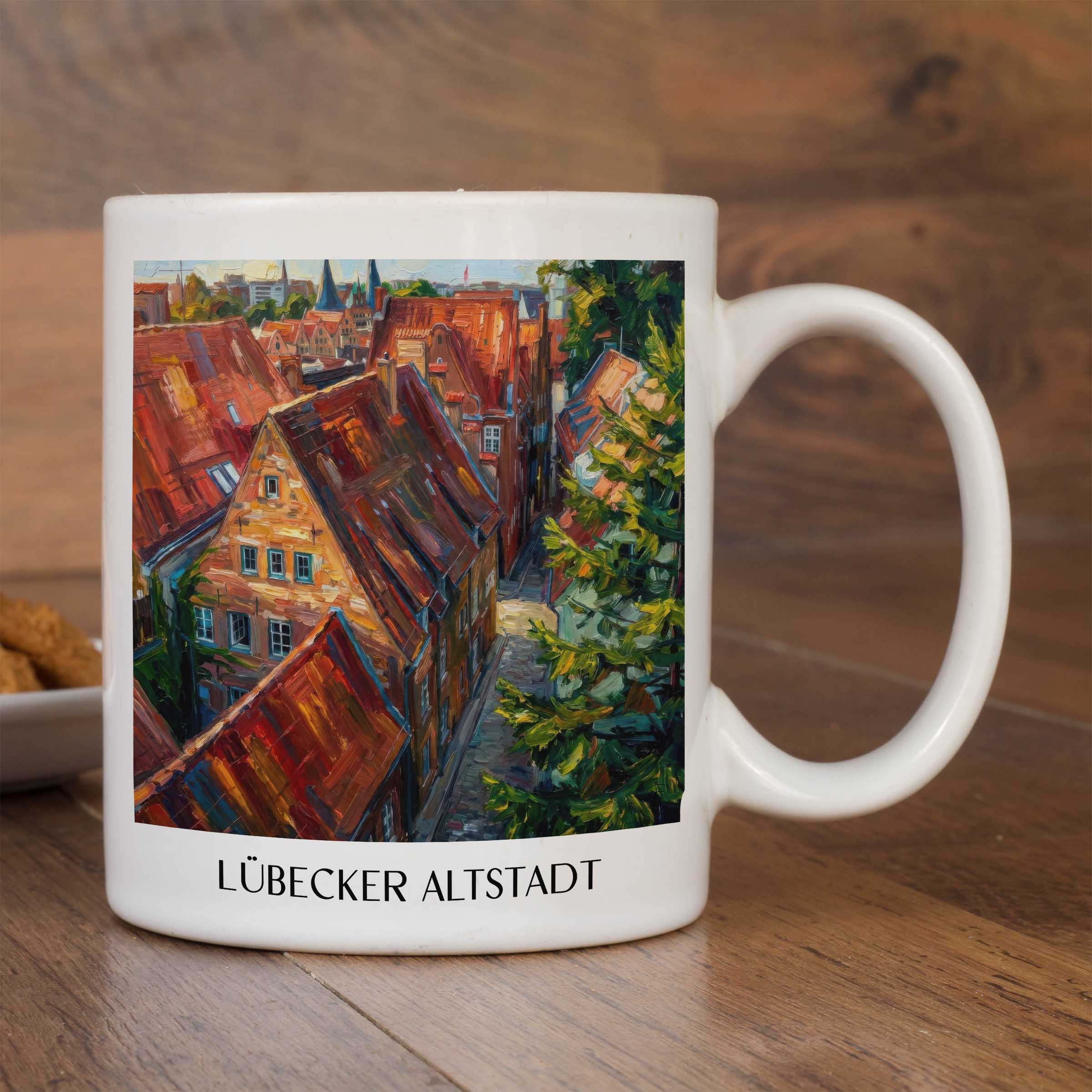 altstadt-lübeck-deutschland-kaffeebecher-oil-painting-oelgemaelde