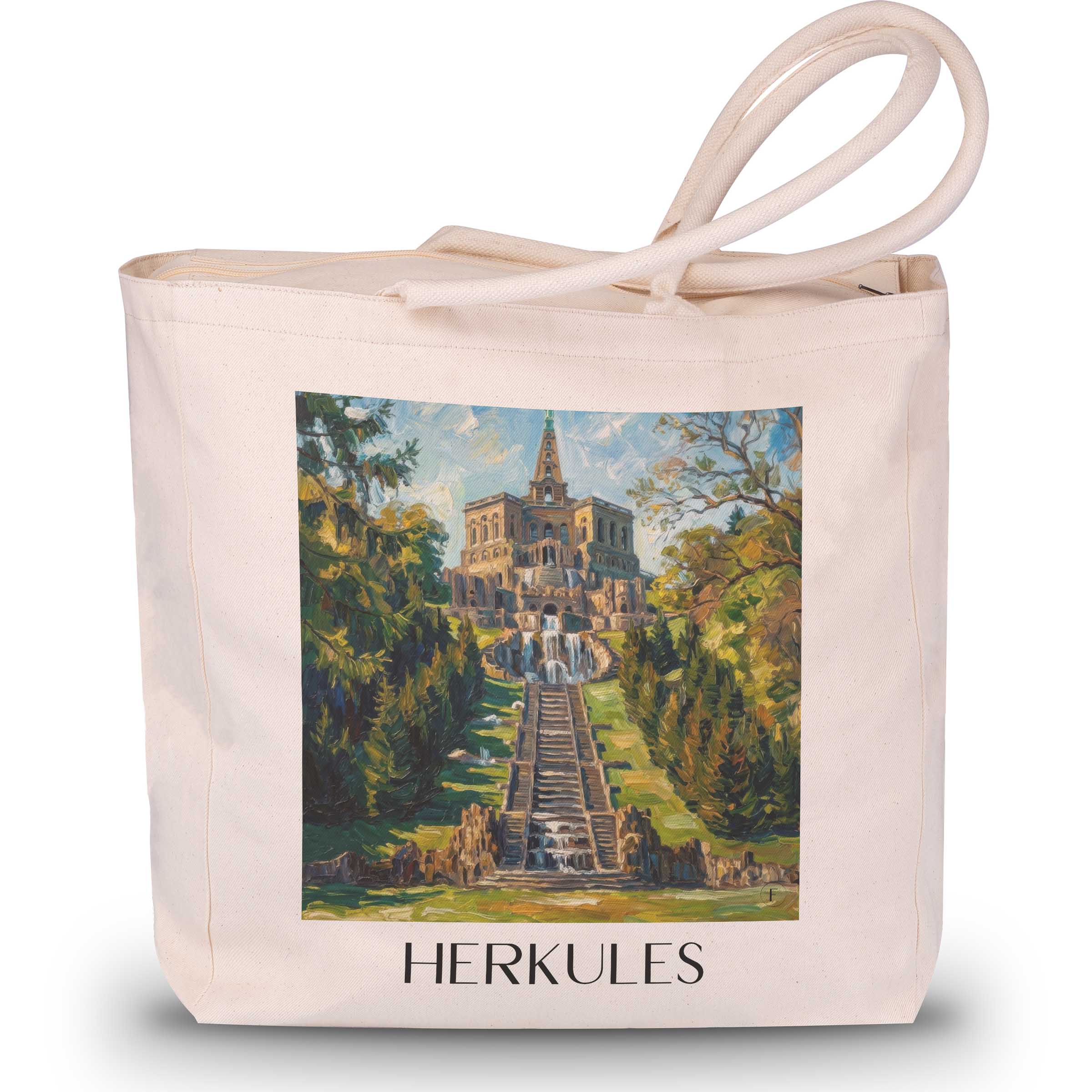 herkules-kassel-deutschland-einkaufstasche-oil-painting-oelgemaelde