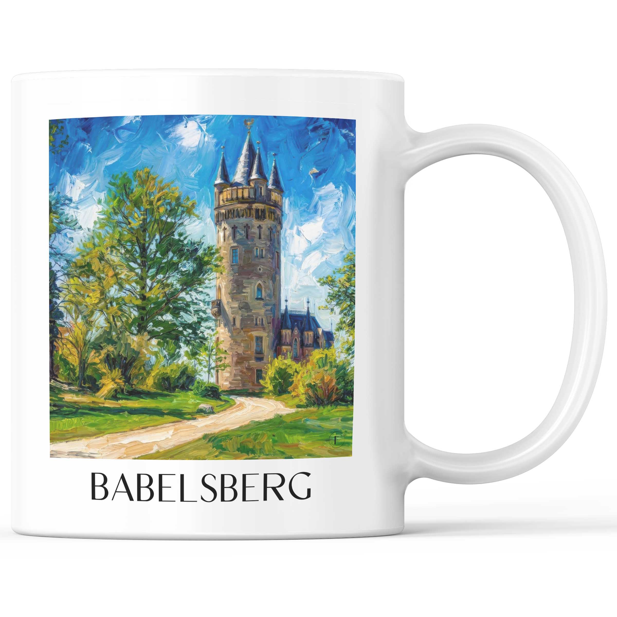 Babelsberg Kaffeebecher - Potsdam - Deutschland Becher - Kaffeetasse im Ölgemälde Stil