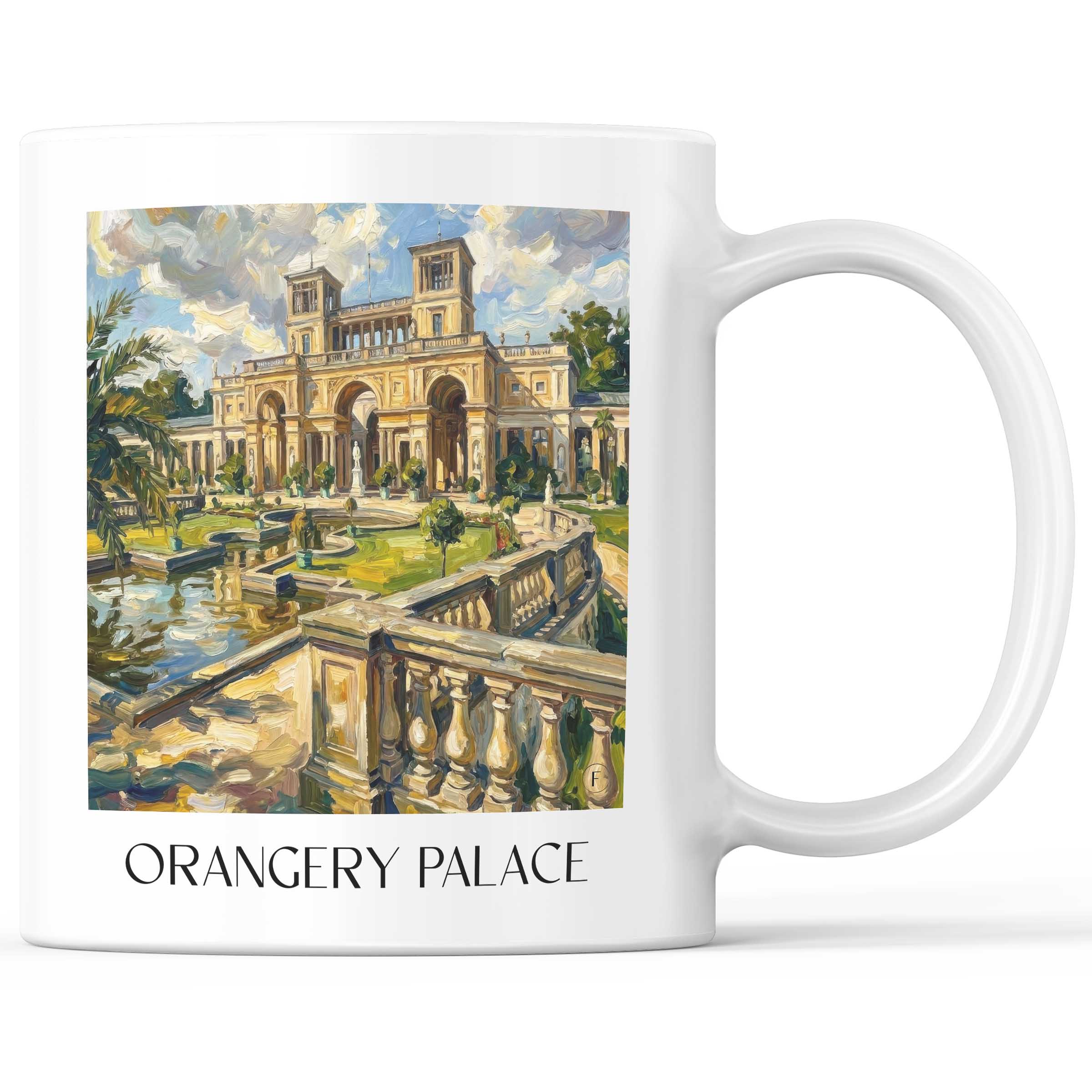 Orangerieschloss Kaffeebecher - Potsdam - Deutschland Becher - Kaffeetasse im Ölgemälde Stil