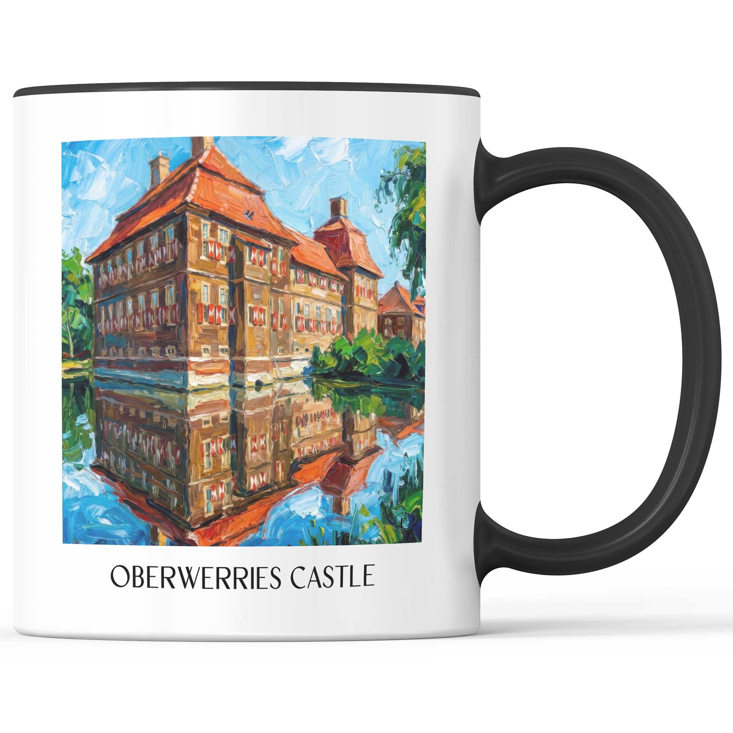 Schloss Oberwerries Kaffeebecher - Hamm - Deutschland Becher - Kaffeetasse im Ölgemälde Stil