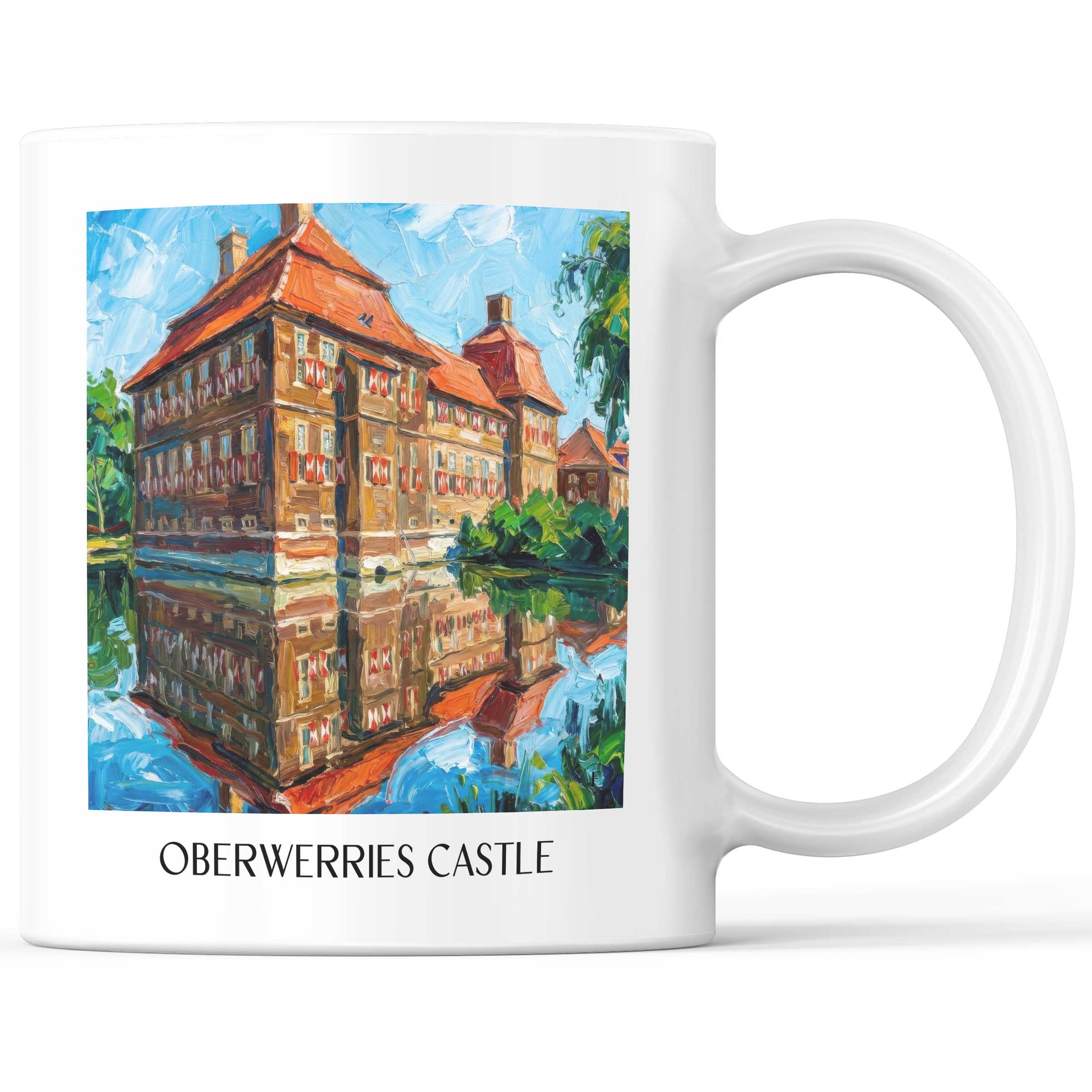 Schloss Oberwerries Kaffeebecher - Hamm - Deutschland Becher - Kaffeetasse im Ölgemälde Stil