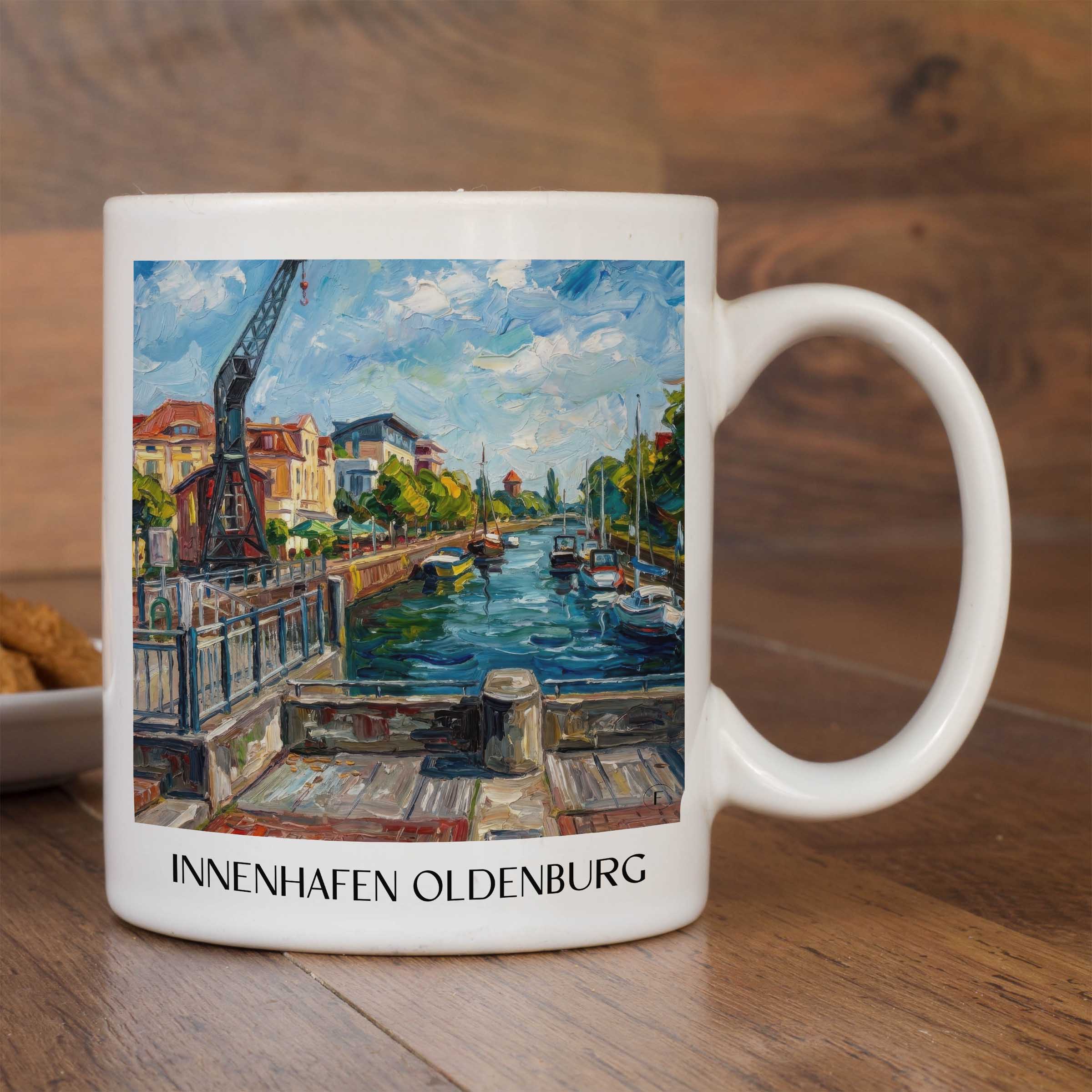 innenhafen-oldenburg-deutschland-kaffeebecher-oil-painting-oelgemaelde