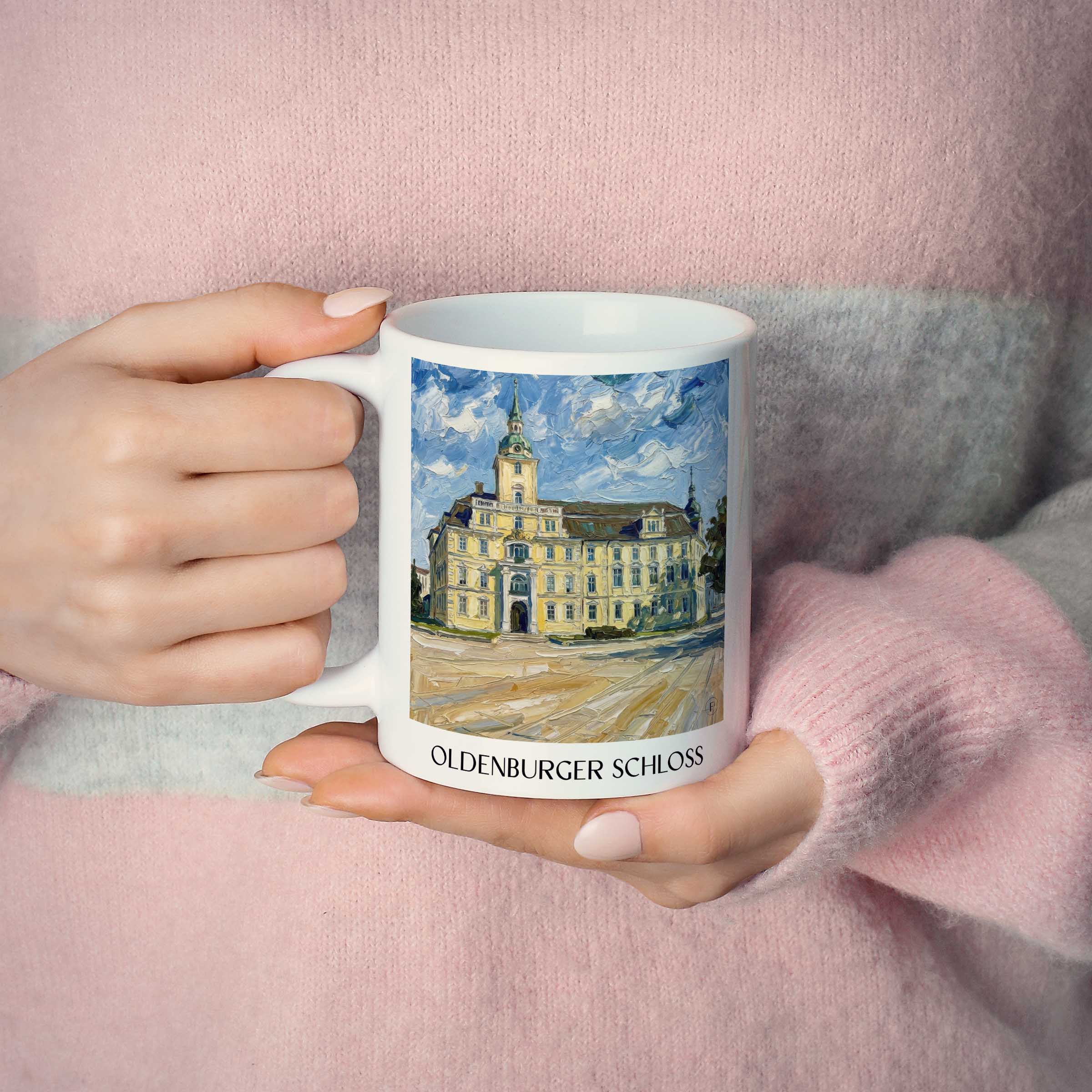 oldenburger-schloss-niedersachsen-deutschland-kaffeebecher-oil-painting-oelgemaelde