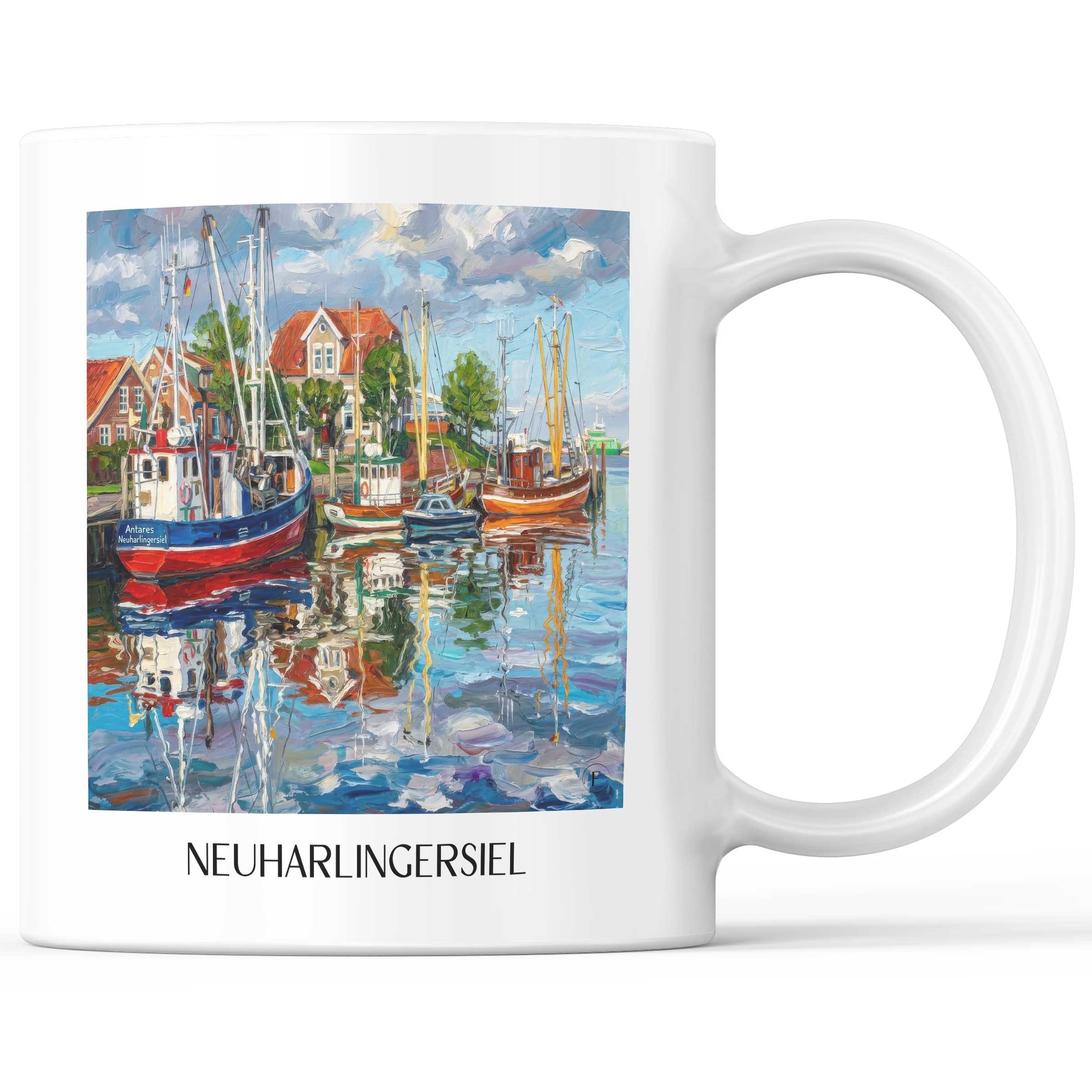 neuharlingersiel-ostfriesland-deutschland-kaffeebecher-oil-painting-oelgemaelde